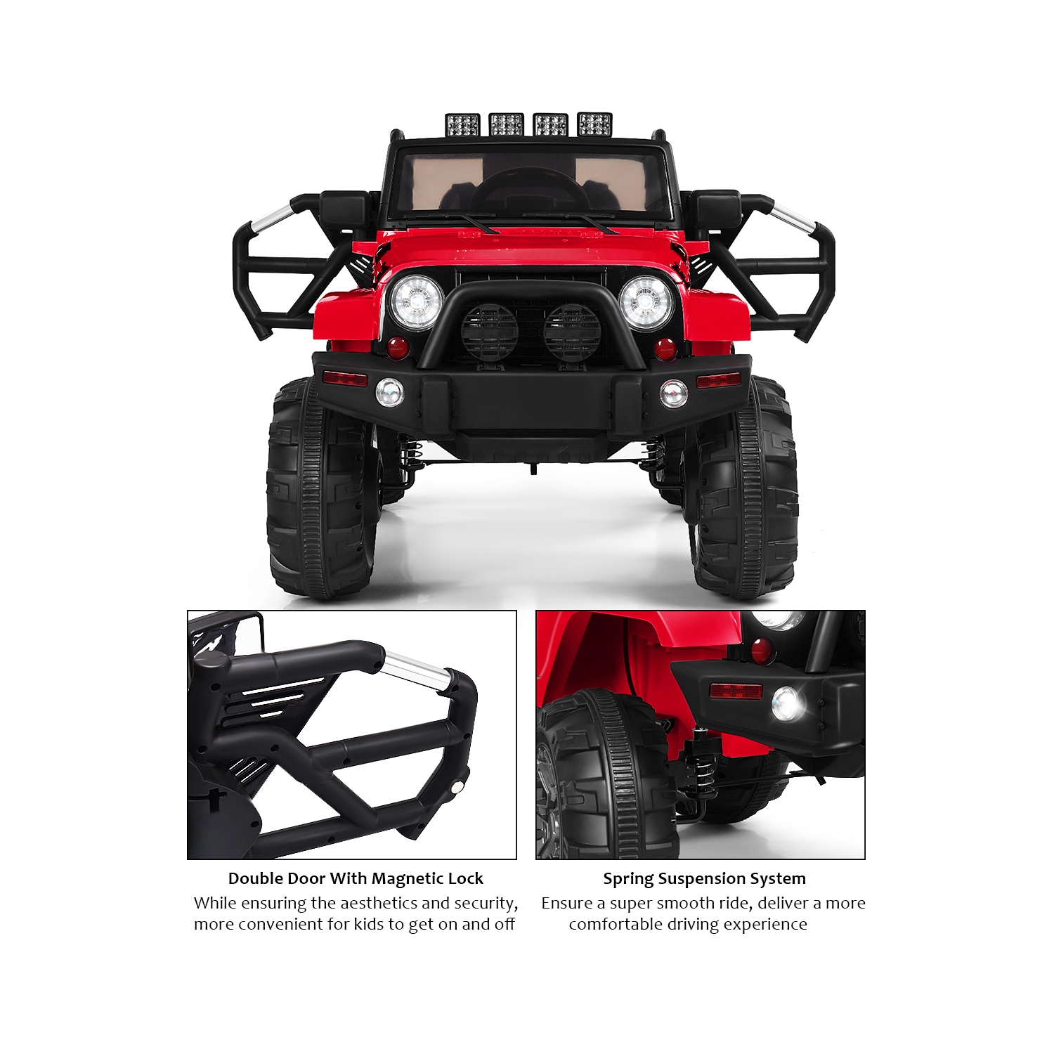 12V Kids Ride On Truck Car w/ Remote Control MP3 Music LED Lights