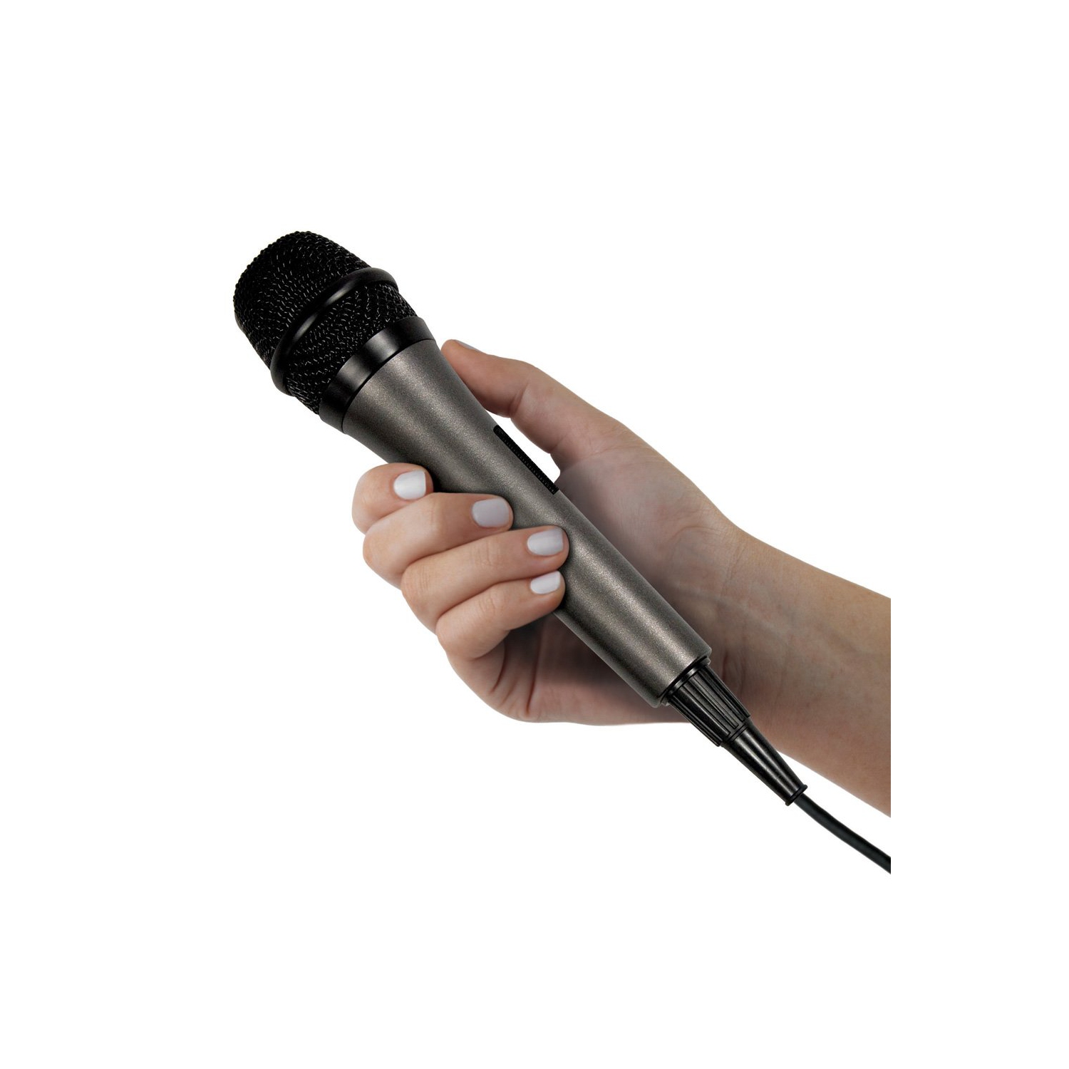 Microphone dynamique pour karaoké SMM-205 de Singing machine avec cordon de 10.5 pi
