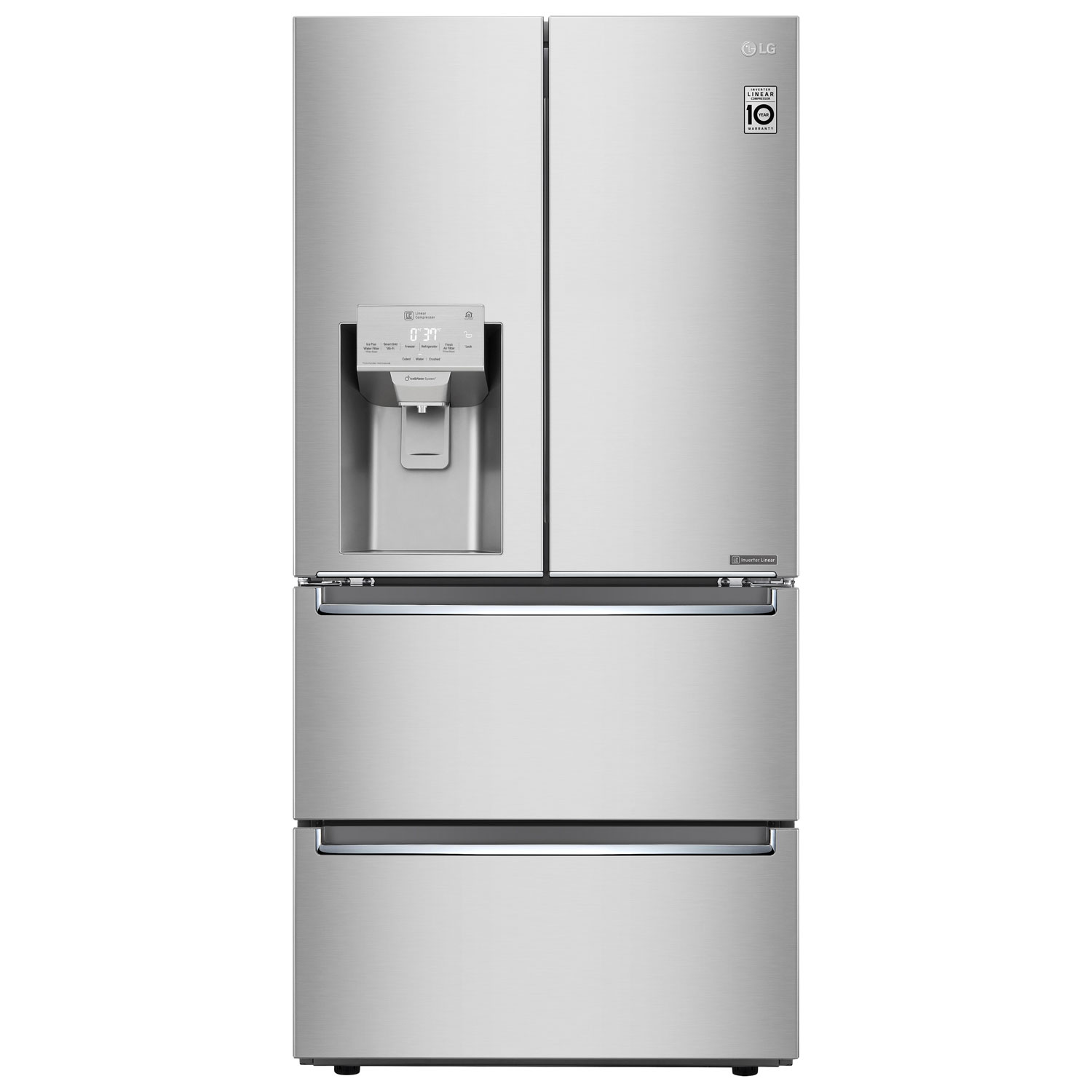 LG 33" 18.3 Cu Ft French Door Refrigerator with Water & Ice Dispenser (LRMXC1803S) -Stainless Steel