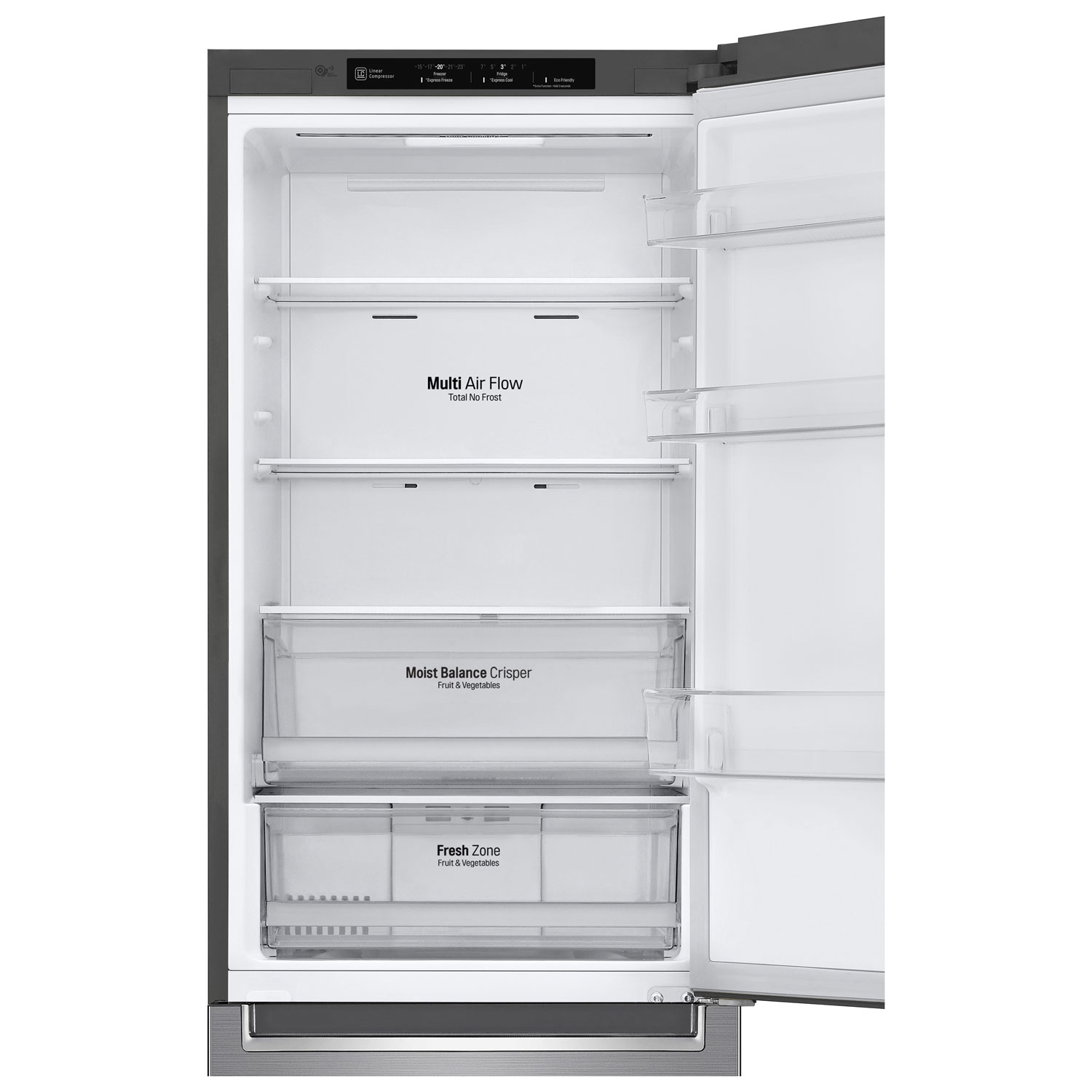 LG 24" 11.9 Cu. Ft. Counter-Depth Bottom Freezer Refrigerator - Platinum Silver