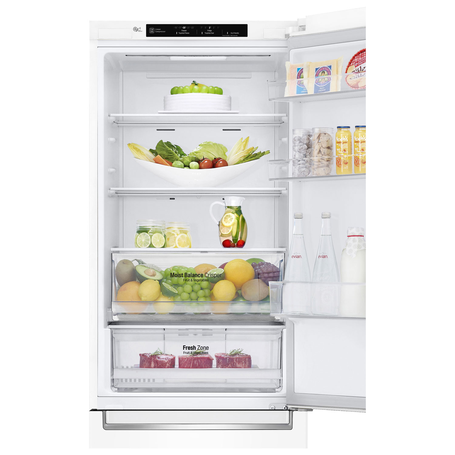 Réfrigérateur à congélateur inférieur profondeur comptoir 11,9 pi³ 24 po de LG - Blanc