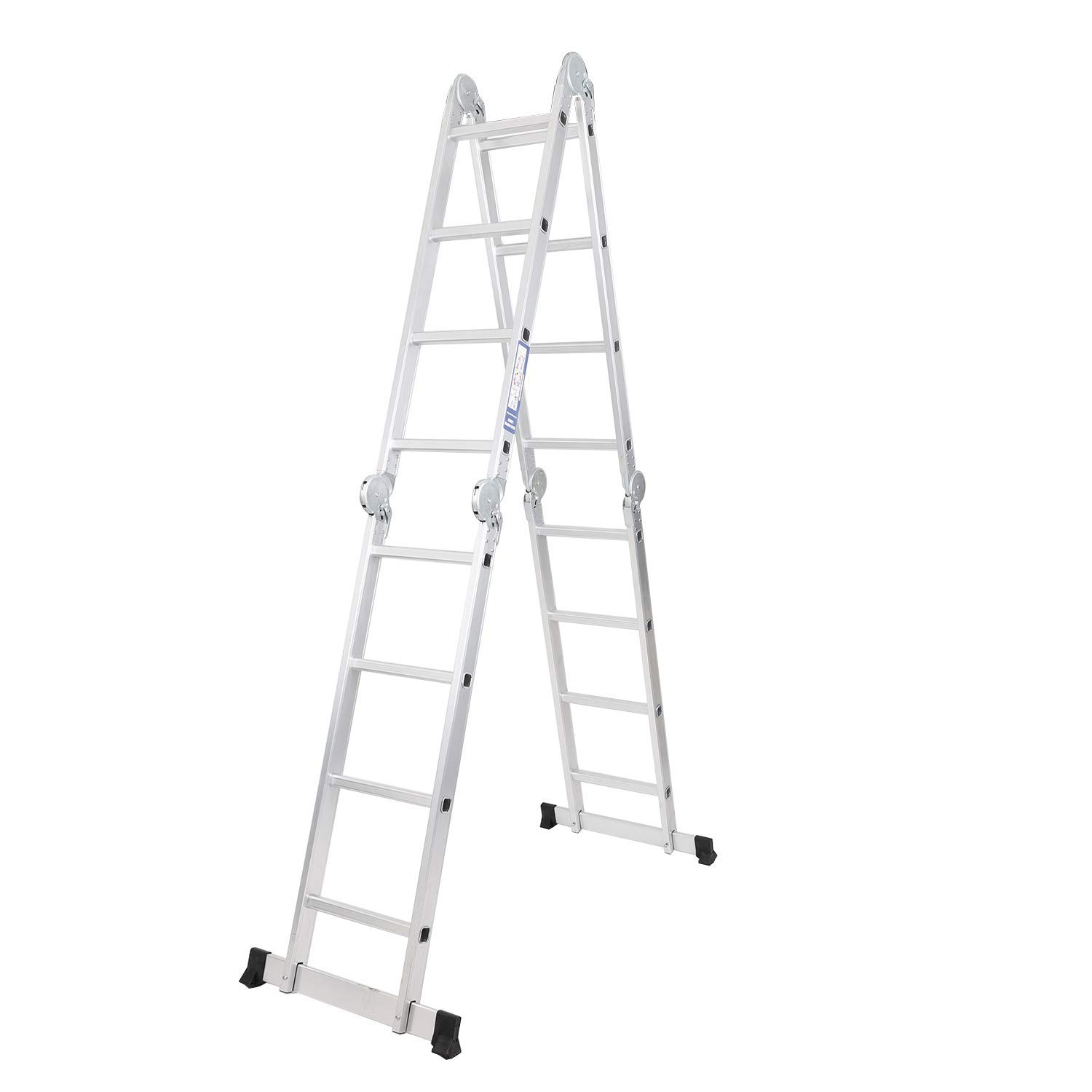Stanz 15.5FT Folding Ladder Multi Purpose Aluminium Folding Step Ladder 7 in 1