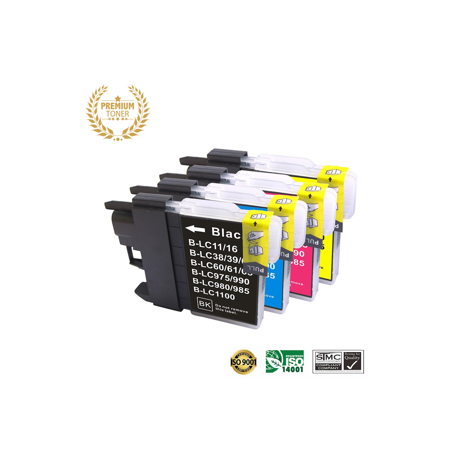 Ultra Ink™ 4 COLORS COMBO - Brother Printer LC61 BK/M/Y/C Inkjet Cartridge Online Only!