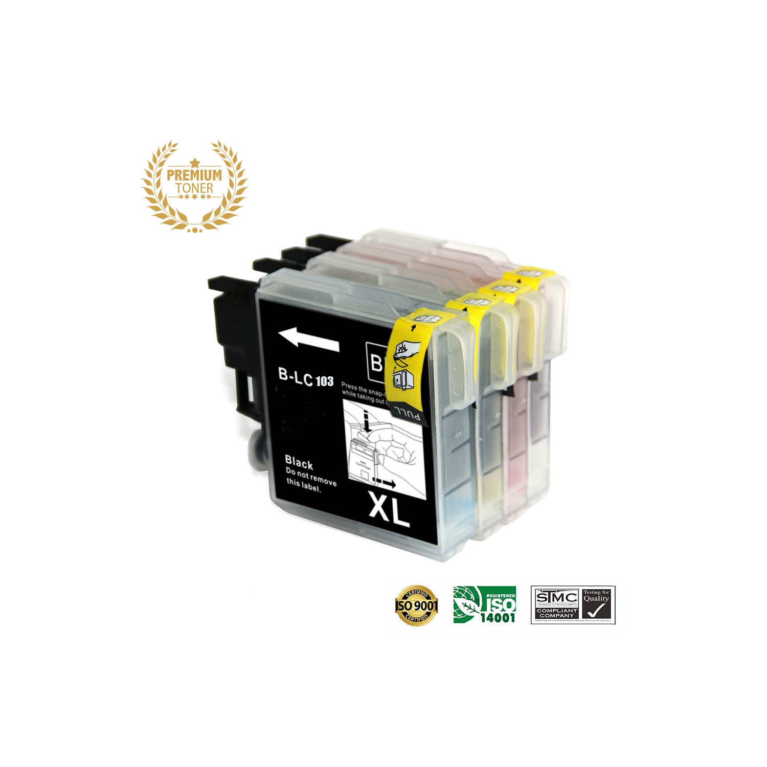 Ultra Ink™ 4 COLORS COMBO - Brother Printer LC103 BK/M/Y/C High Yield Inkjet Cartridge Online Only!