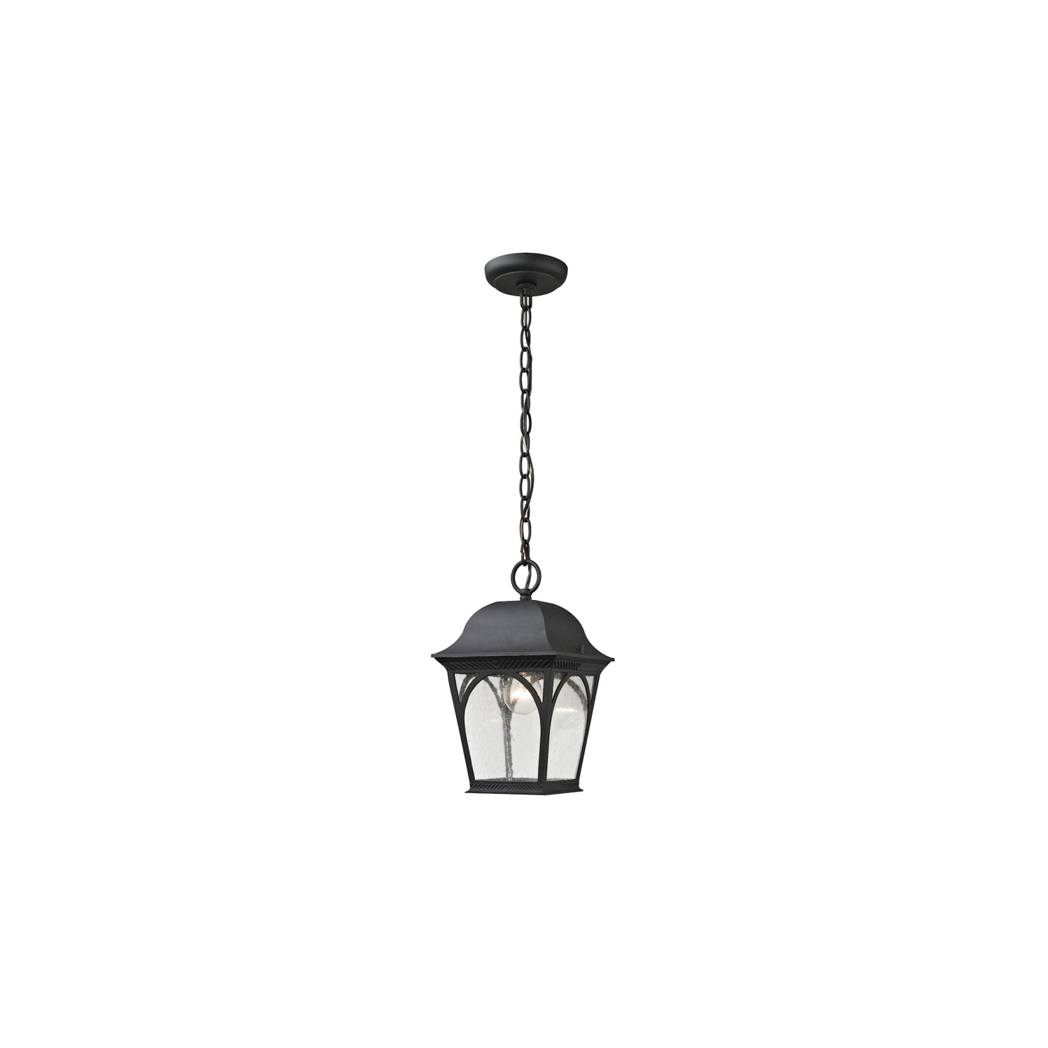 Cape Ann 1 Light Outdoor Pendant Lantern In Matte Textured Black