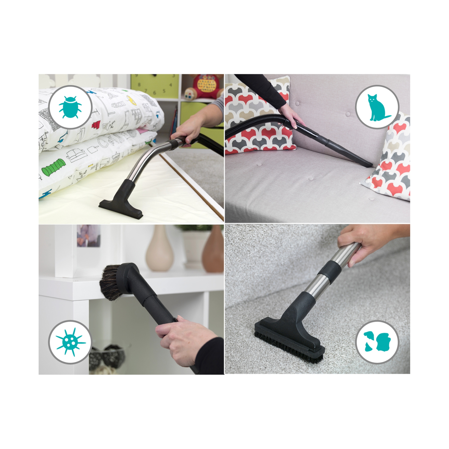 Numatic HVA160 Henry ALLERGY Compact Canister Vacuum Cleaner - 1 Stage A Class Energy efficient A rated Motor with KIT AS0 KIT