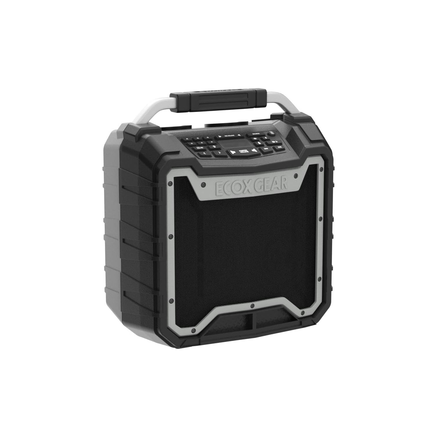 ECOXGEAR EcoTrek Ruged Waterproof Floating Portable Bluetooth sans fil 100 Watt Stereo Smart Speaker et PA Système (Gray)
