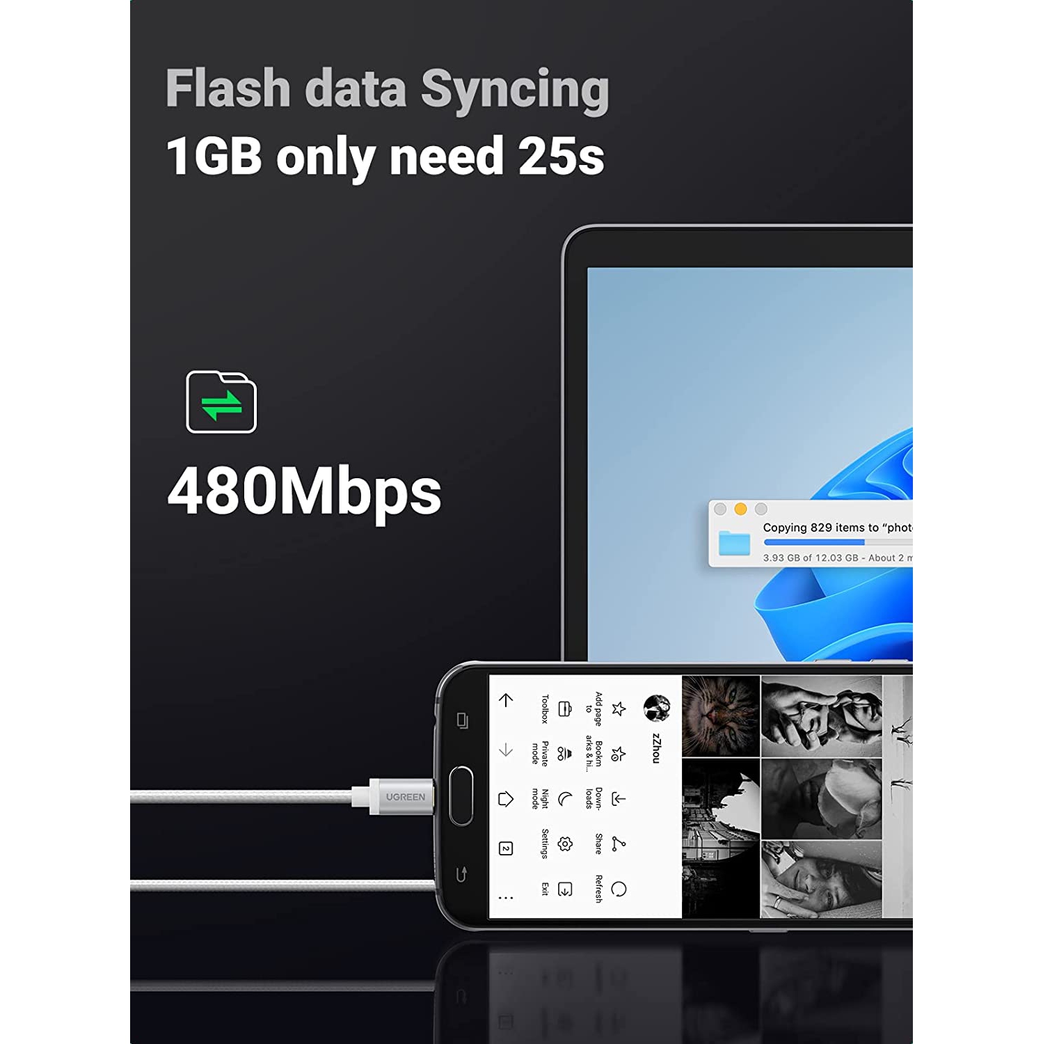 Micro USB Cable Nylon Braided Fast Quick Charger USB to Micro USB 2.0 Android Charging Cord for Galaxy S7 S6 Edge A10, J3 Prime, Redmi Note 5 Pro,