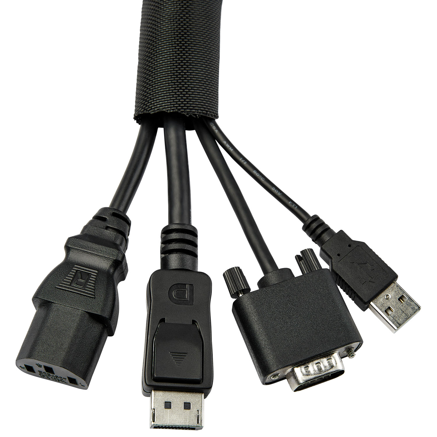 Rouleau d'organisation des câbles enroulé de 4,6 m de StarTech