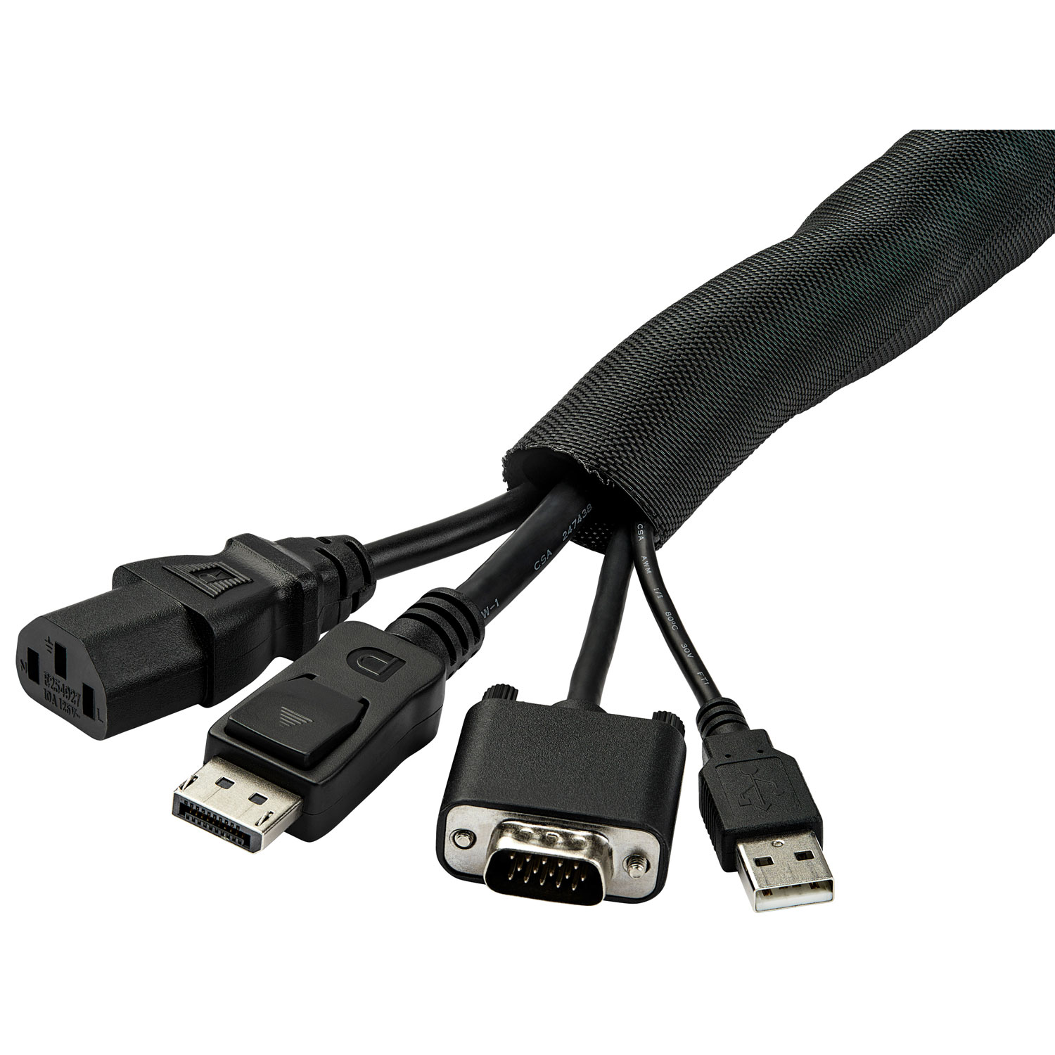 Rouleau d'organisation des câbles enroulé de 4,6 m de StarTech