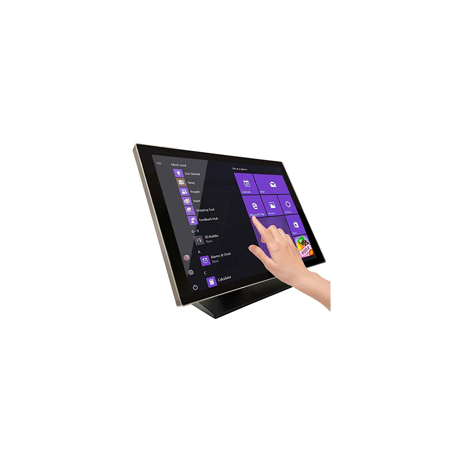 23.6" Pro Series Capacitive LED Backlit Multi-Touch Monitor, True Flat Seamless Design Touchscreen, Great for Office