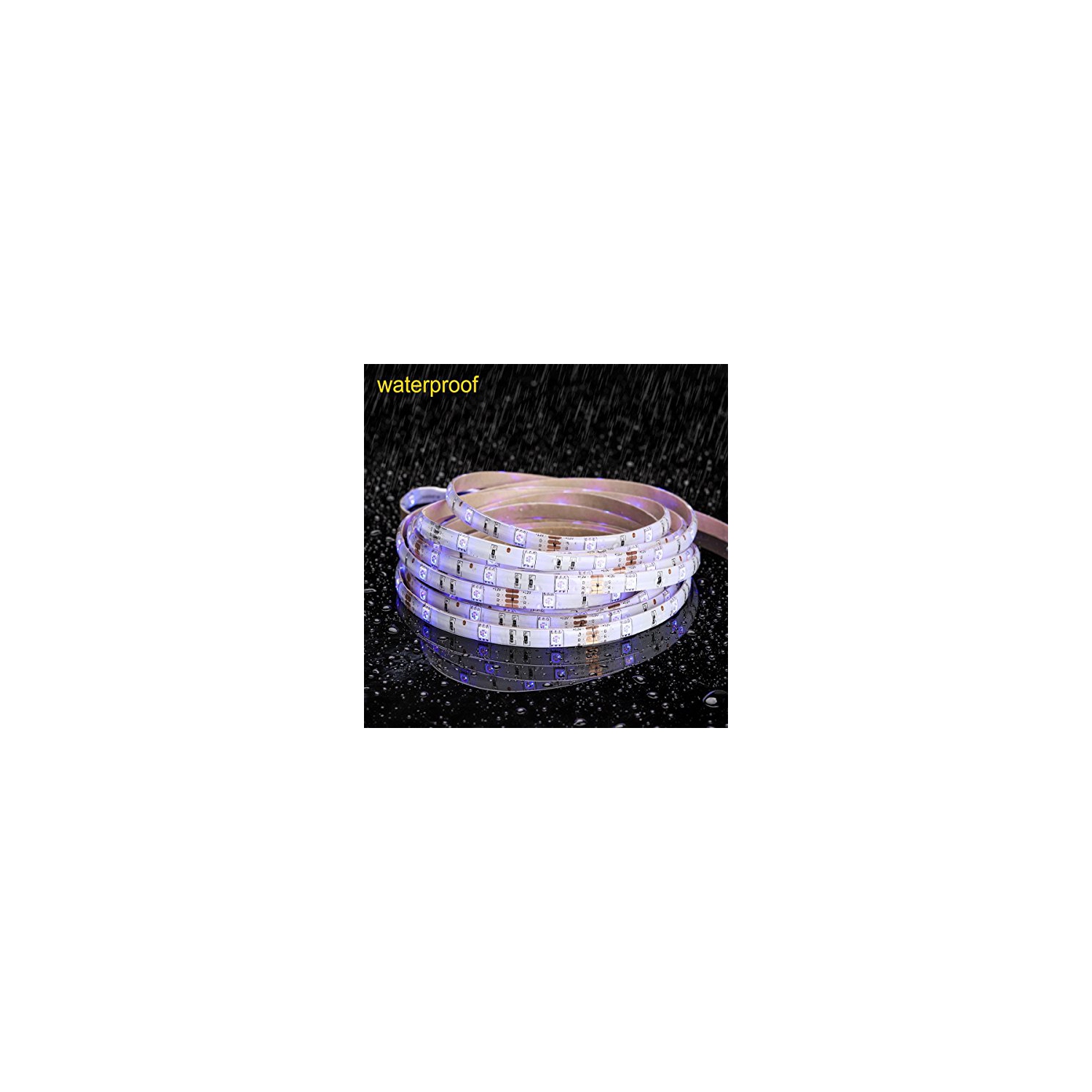 MINGER RGB LED Light Strip 5M 150 LEDs SMD 5050 Flexible Waterproof Rope Lighting with 44 IR Controller,