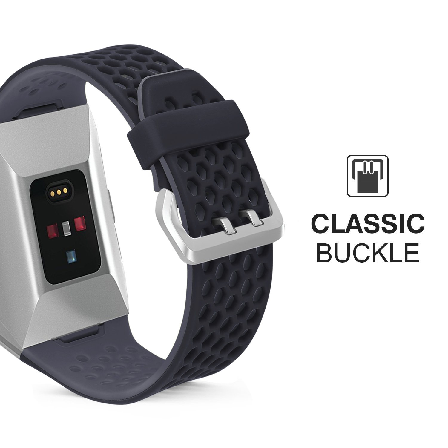 Fitbit Ionic Band, Replacement Sport Soft Silicone Breathable Starp Accesory Wristband