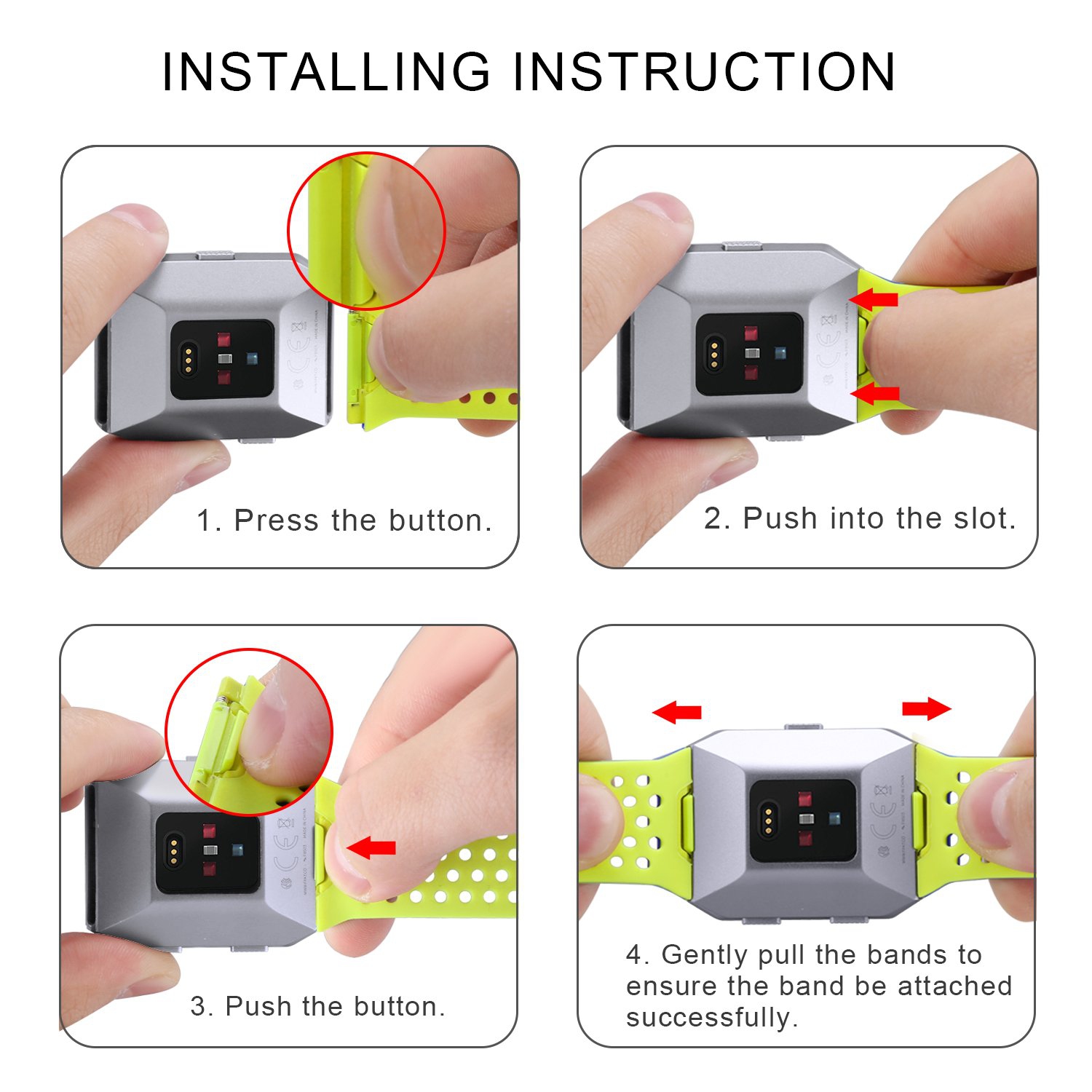 Fitbit Ionic Band, Replacement Sport Soft Silicone Breathable Starp Accesory Wristband