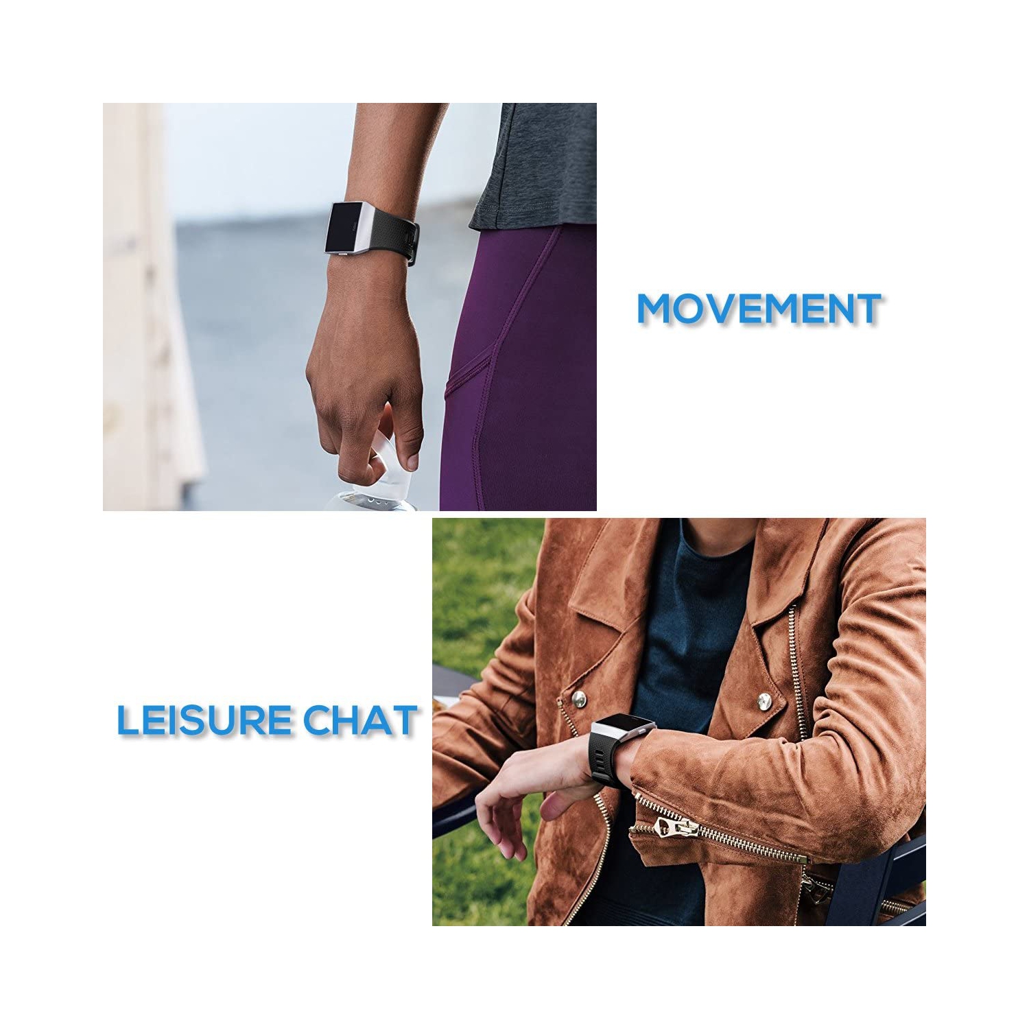 navor Fitbit Ionic Bands Women Men Large, Replacement Strap Sport Accessory Wristband Original Design for Fitbit Ionic Smart Watch