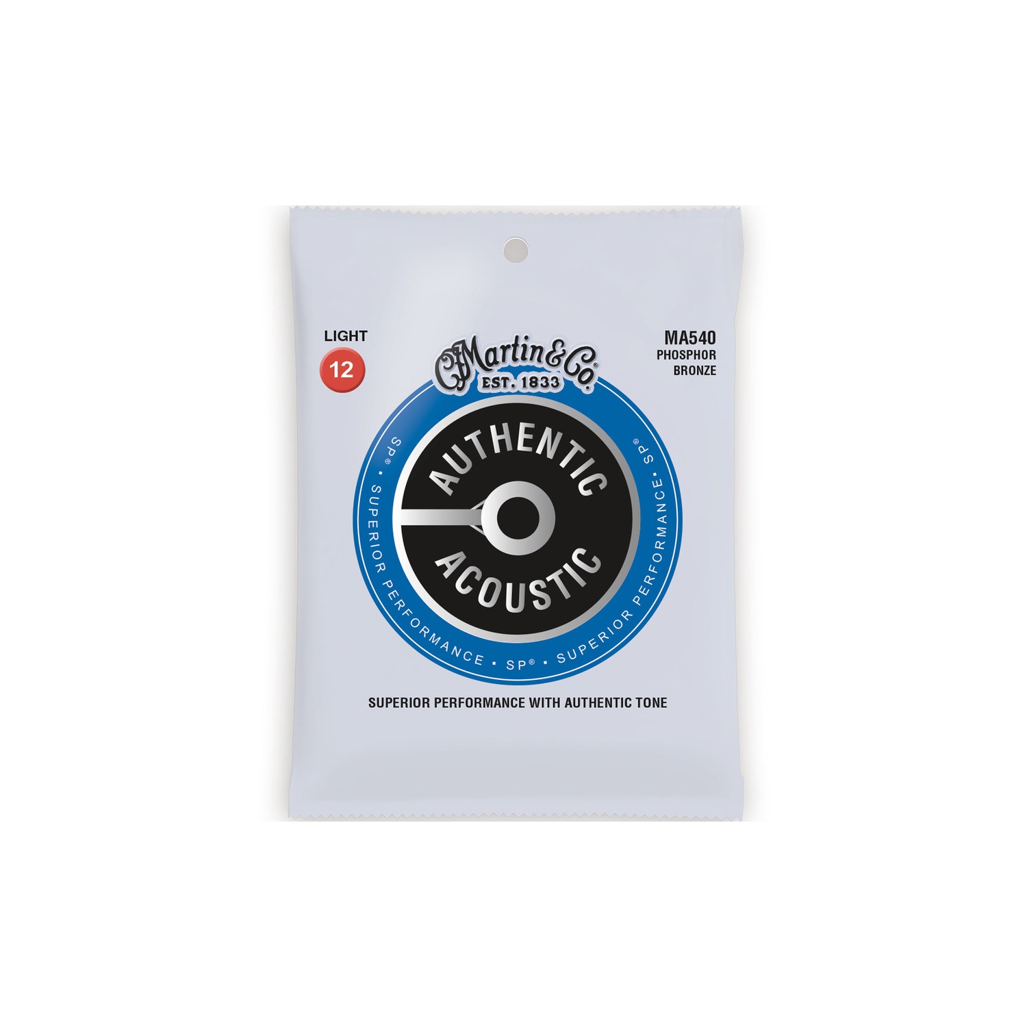 Martin Authentic SP Acoustic Guitar Strings - 92/8, Light