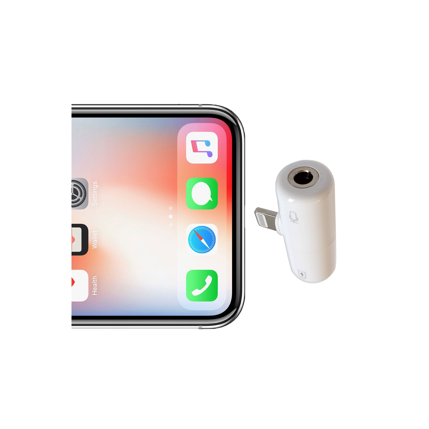 Casque Jack 3,5 mm Adaptateur pour iPhone XS/XR Prise Jack 3,5 mm Audio Splitter pour iPhone 8/8Plus/7Plus AUX Audio Prise en Charge de la Musique et du Costume de Charge pour Tous Les systèmes iOS 