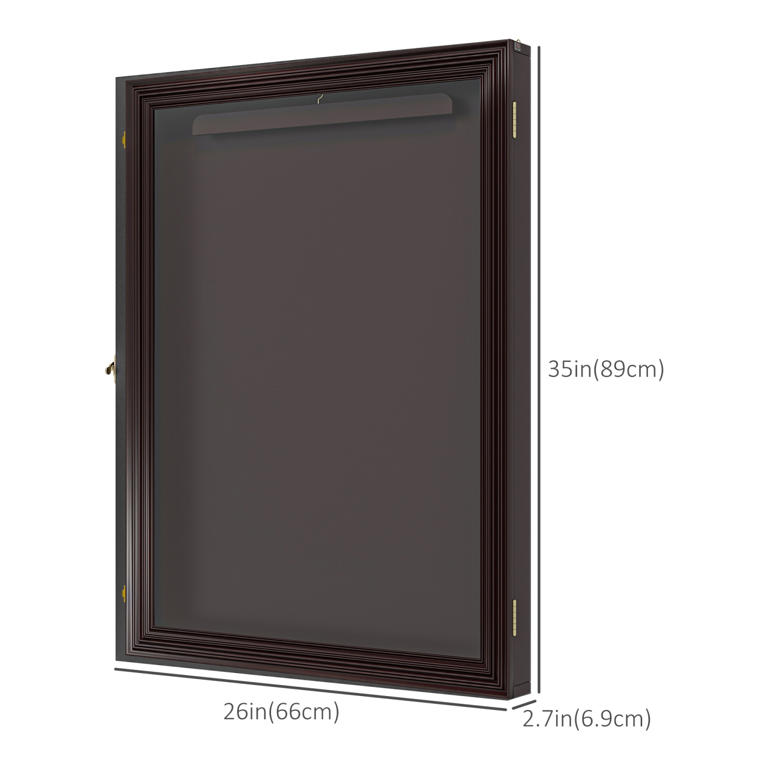 HOMCOM Jersey Frame Display Case Shadow Box - Black