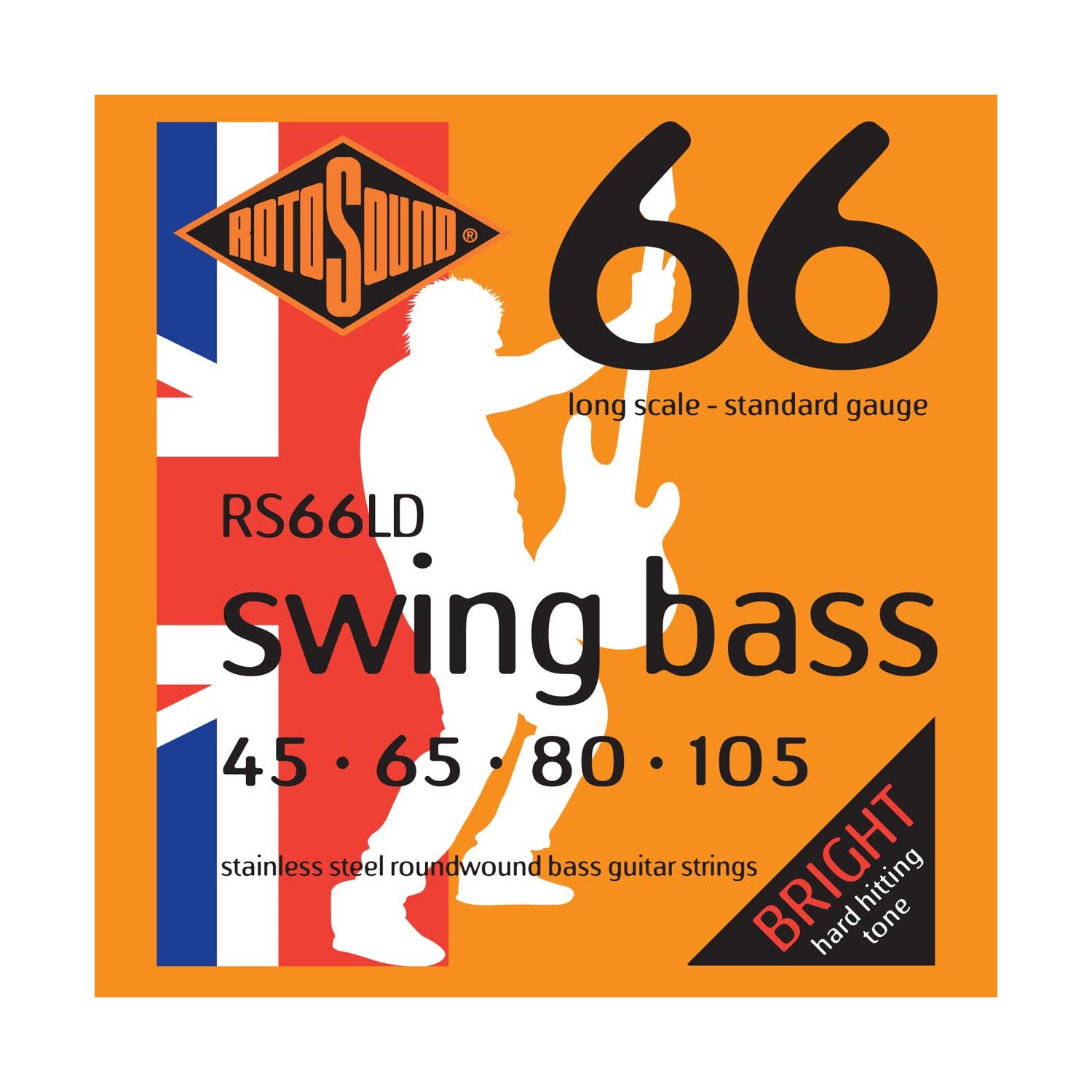 Cordes pour guitare basse Swing Bass 66 de Rotosound – 45-105