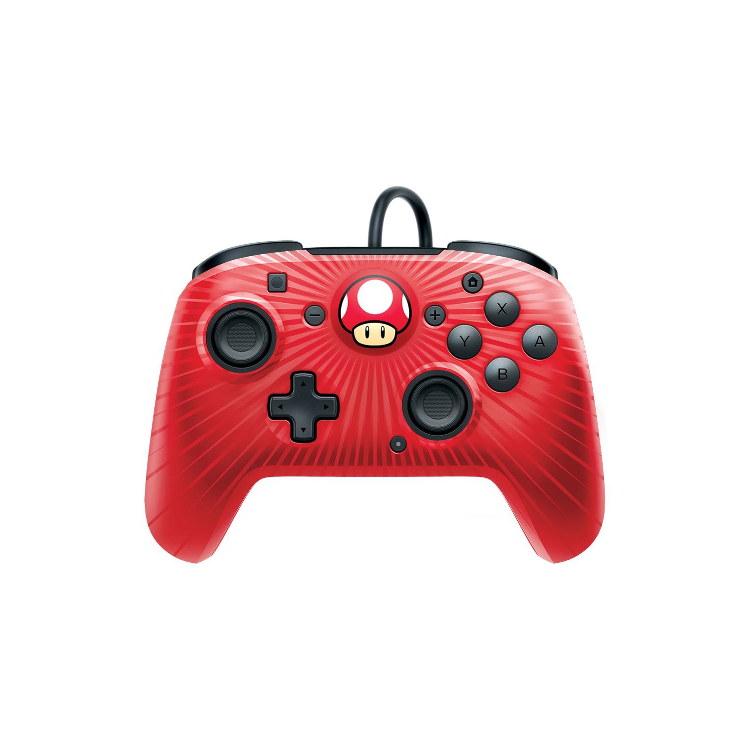 PDP Nintendo Switch Faceoff Wired Pro Controller - Red Mushroom