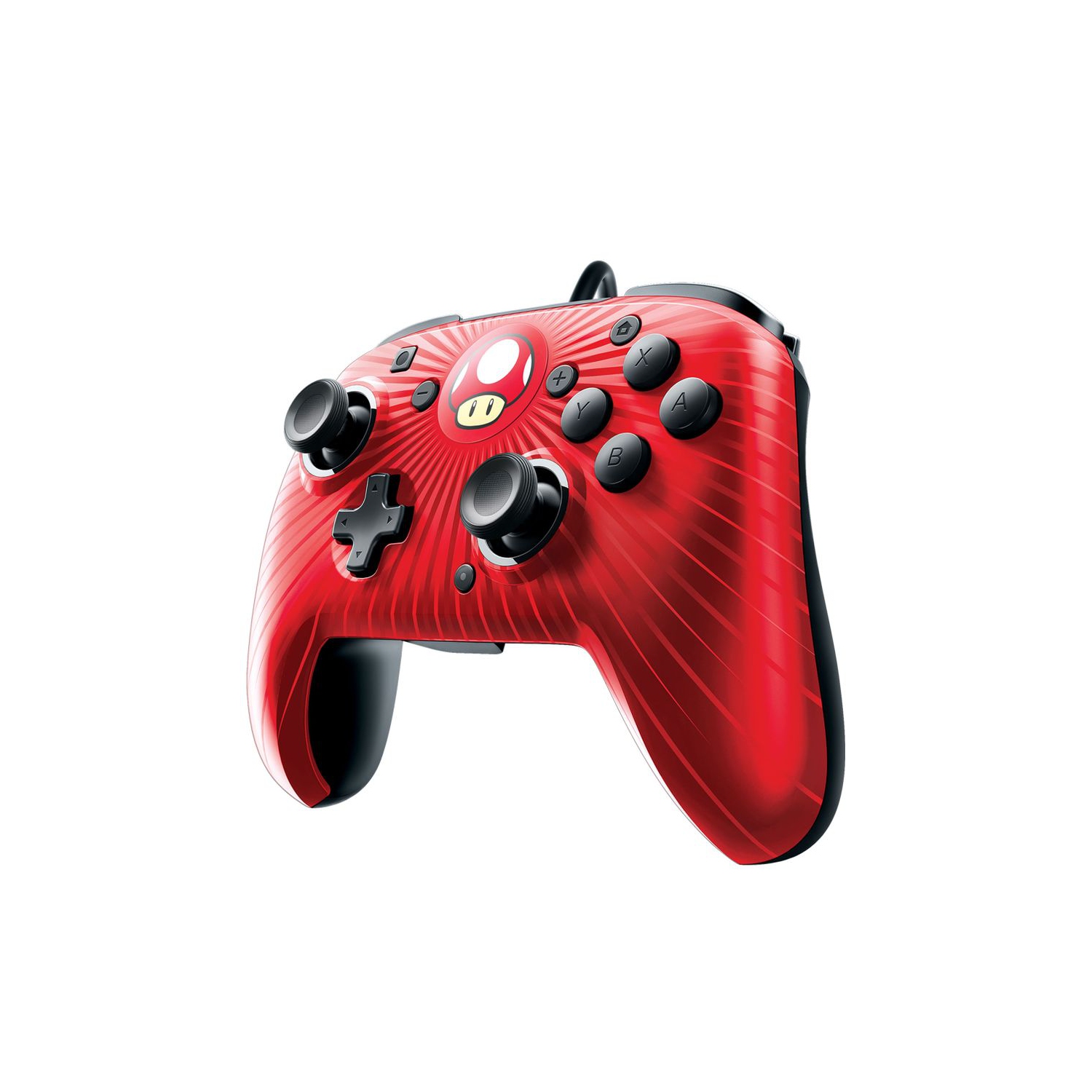 PDP Nintendo Switch Faceoff Wired Pro Controller - Red Mushroom