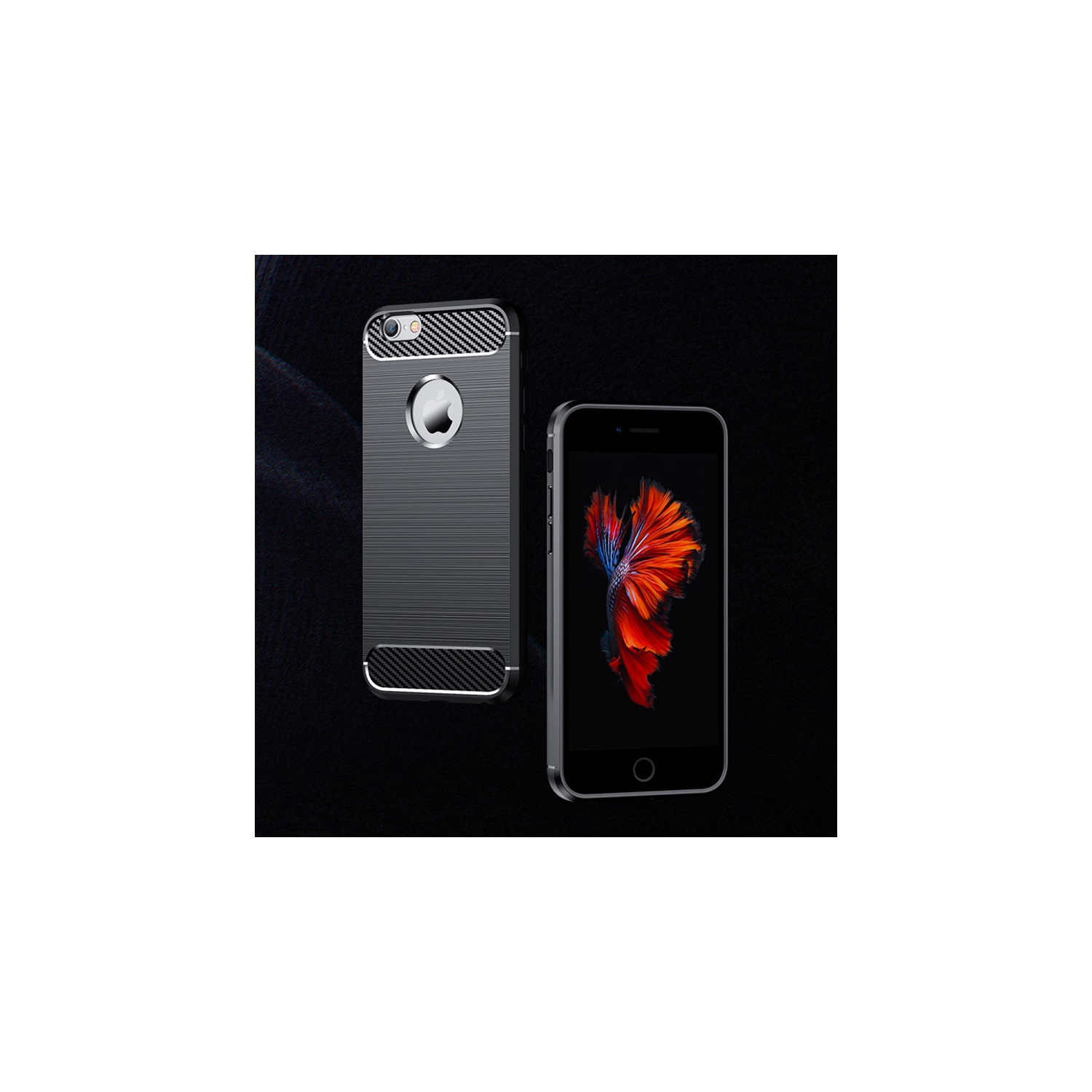 Étui en métal brossé rouge PANDACO pour iPhone 6 plus ou iPhone 6S plus