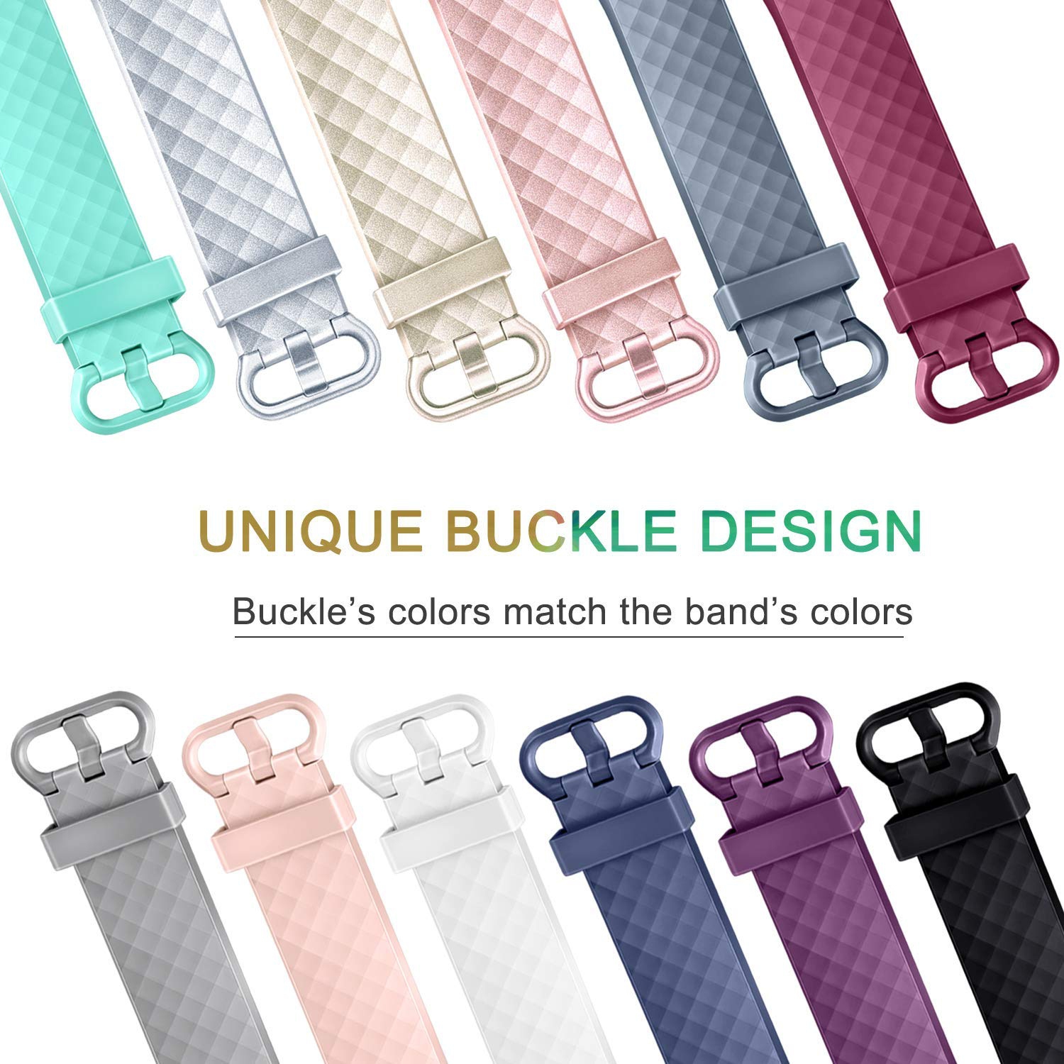 navor Soft TPU Silicone Replacement Sport Band Fitness Strap Compatible for Fitbit Charge 3 /Charge 4 / SE Women Men