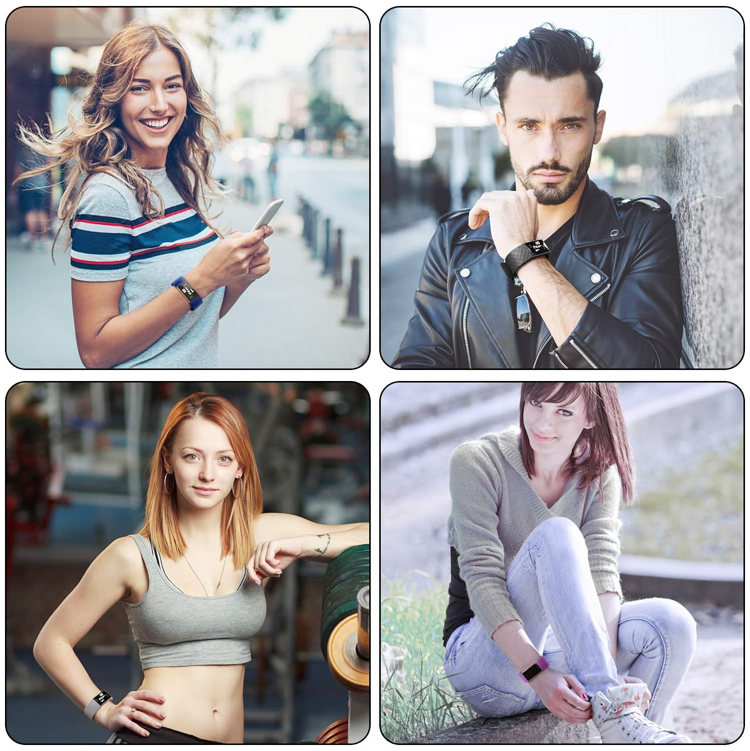 Fitbit Charge 3,Classic & Special Edition Replacement Fitness Sport Wristband Compatible for Charge 3 and Charge 3 SE, Large