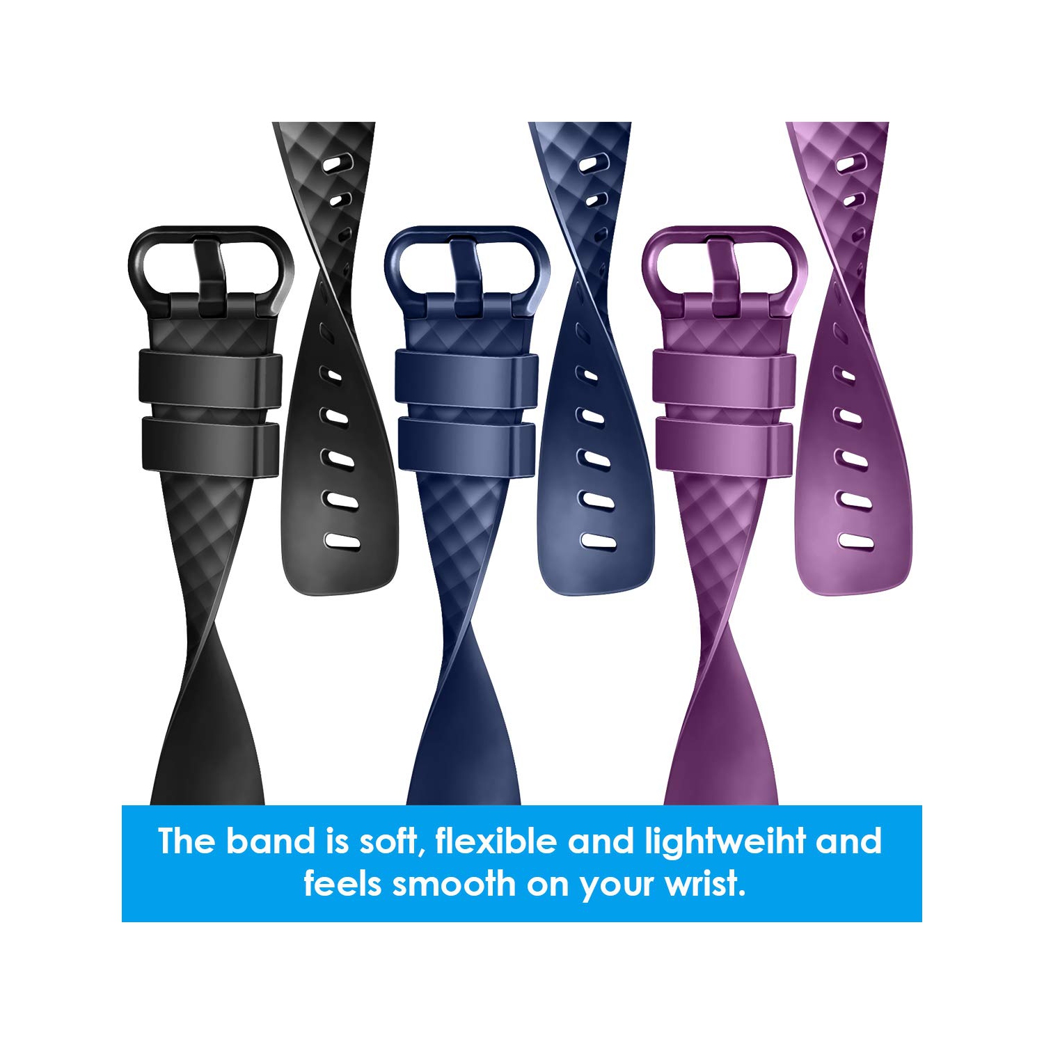 Bracelet charge 3/se de Fitbit, bracelet sport classique et édition spéciale (PAQUET de 3)