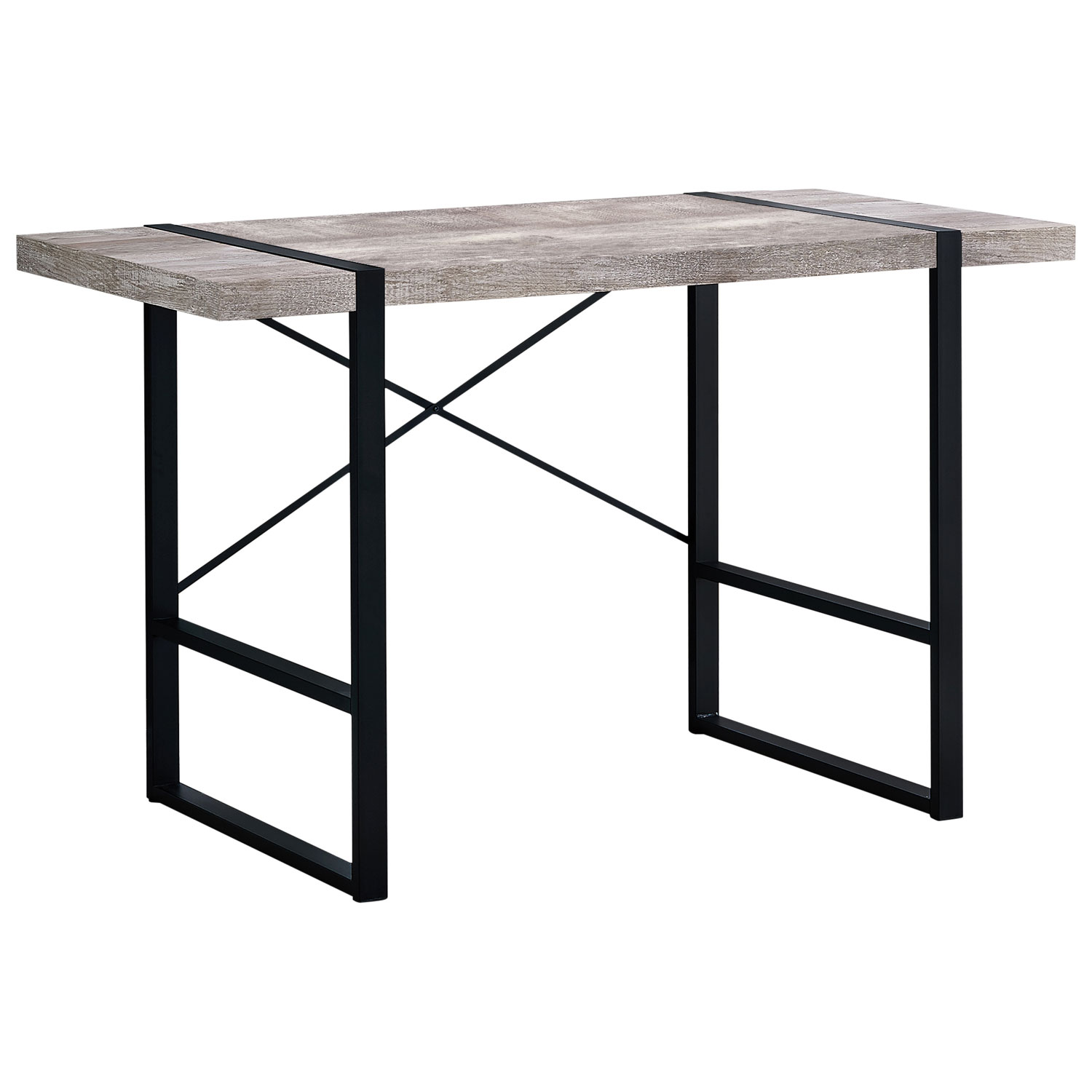 Bureau d'ordinateur contemporain de Monarch - Taupe/noir