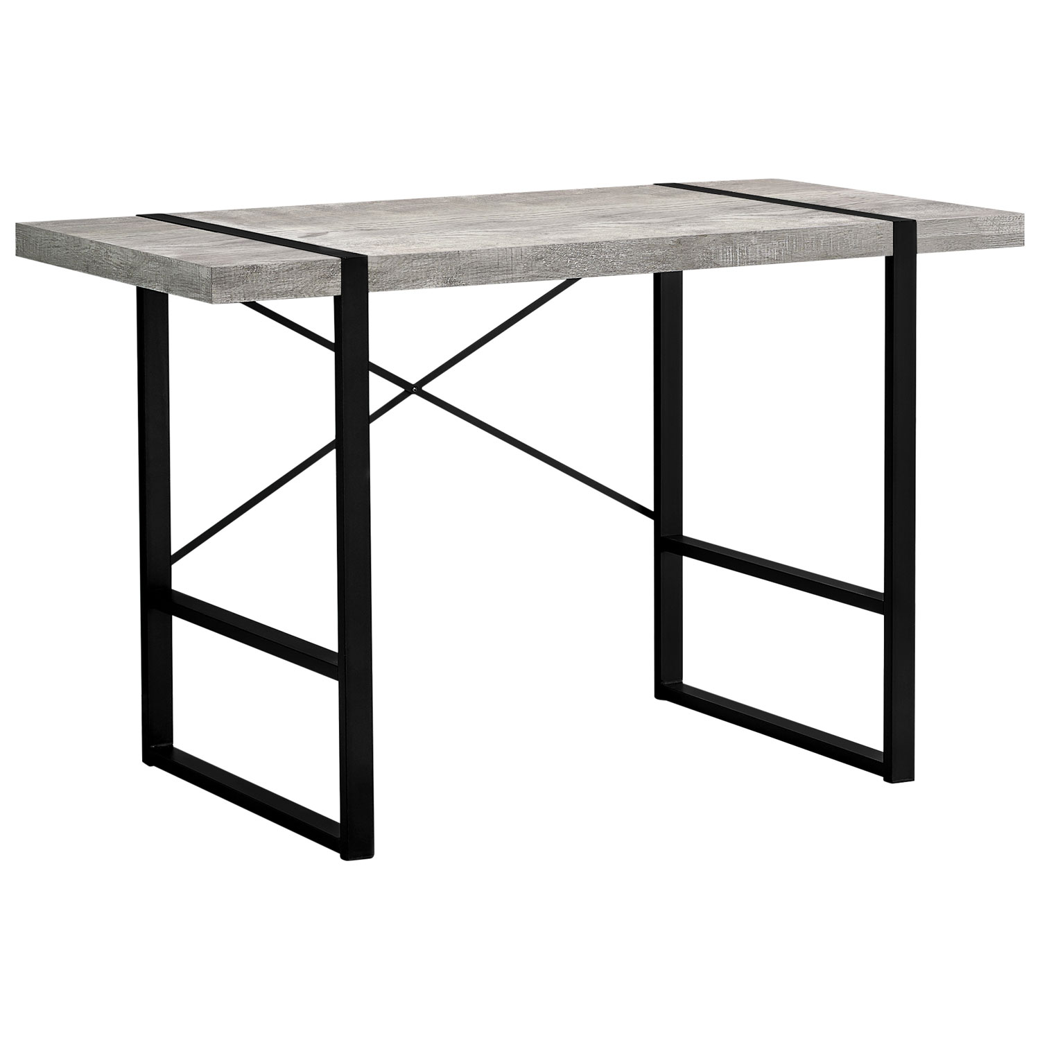 Monarch Contemporary Computer Desk - Grey/Black