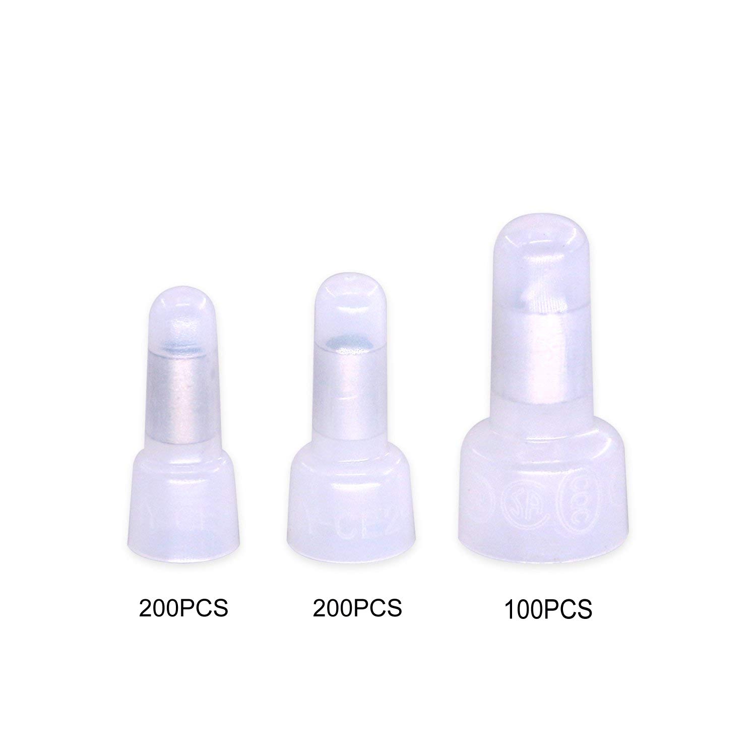 Stanz 500pcs 22-16/16-14/12-10 Gauge Closed End Crimp Terminals Connectors Kit