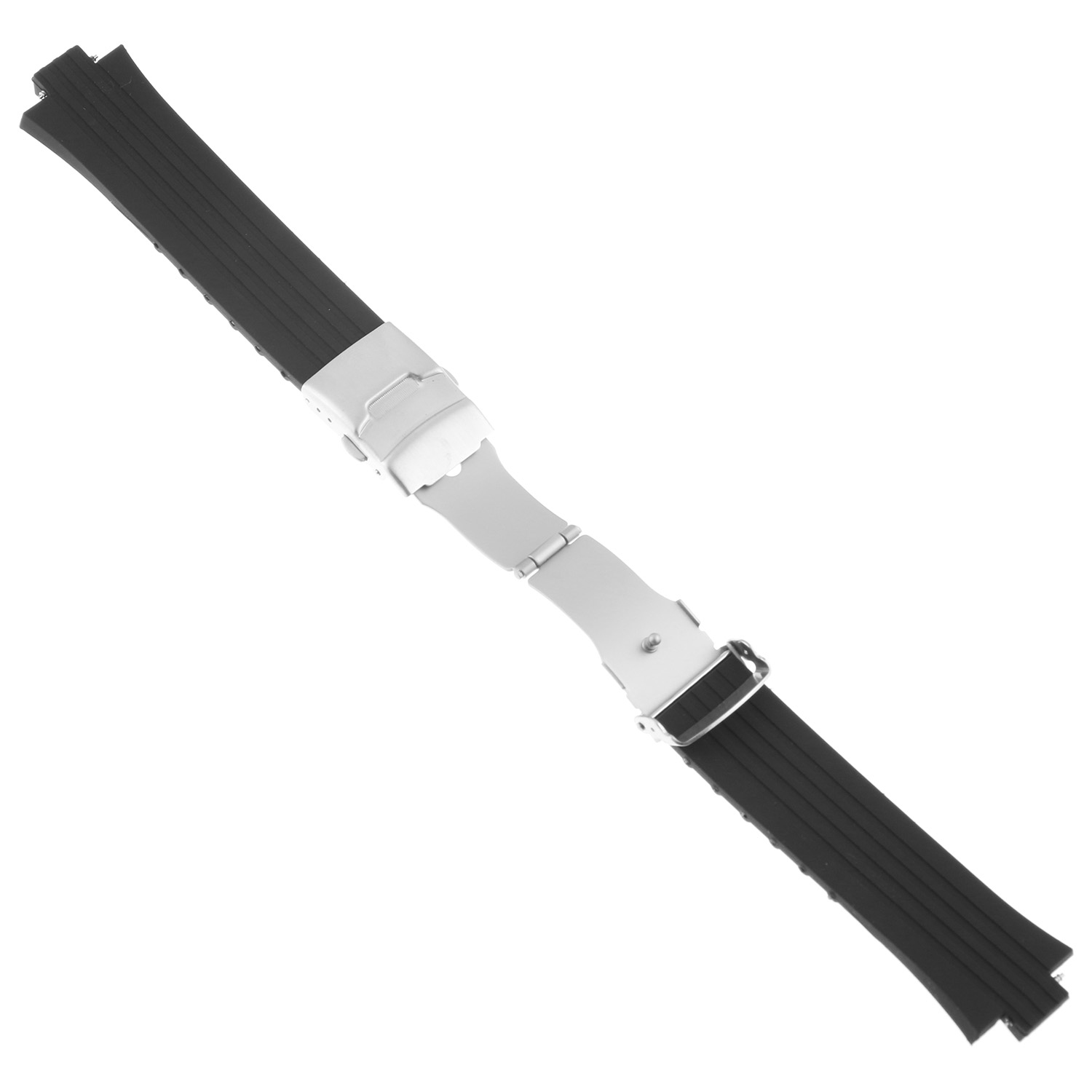 StrapsCo Bracelet de Montre en Caoutchouc de Silicone pour Oris TT1 & Williams F1 - Noir