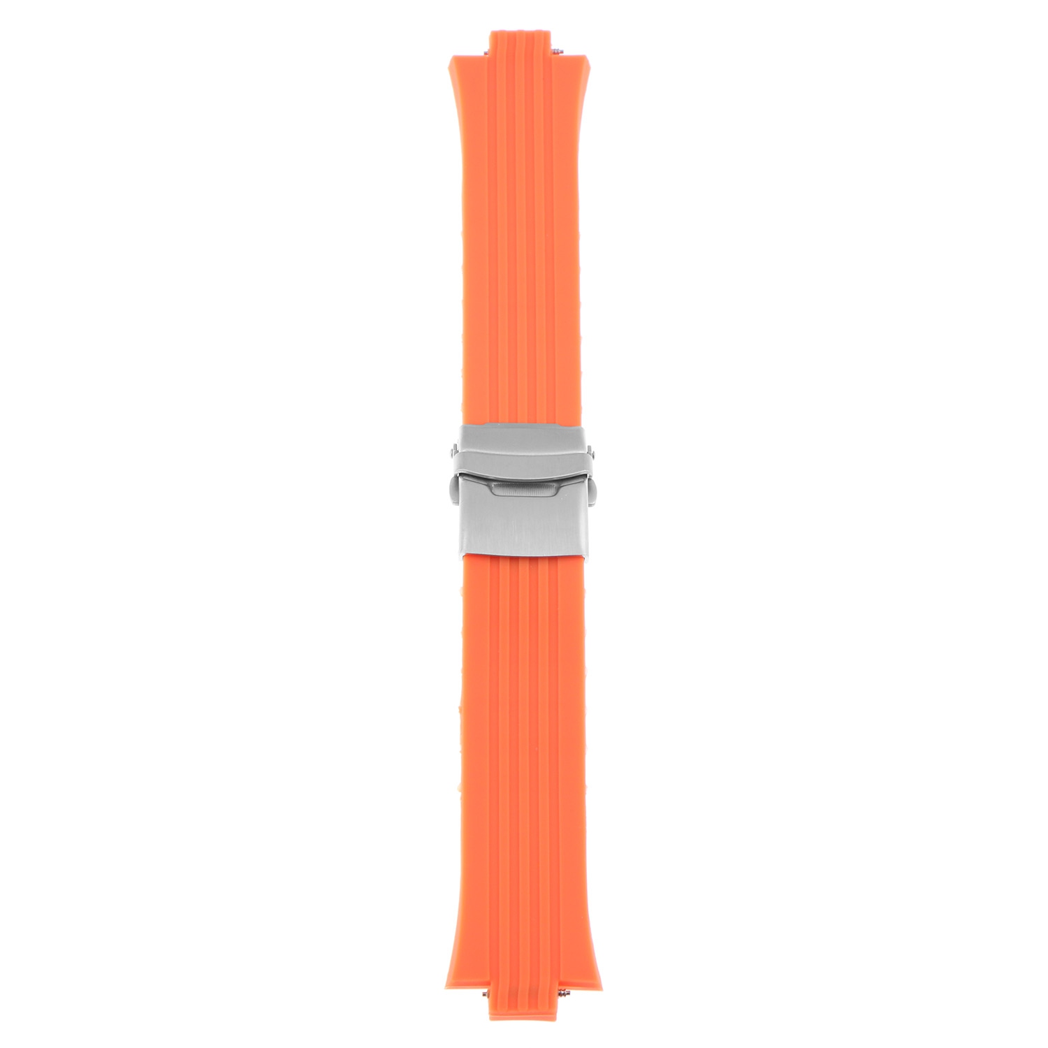 Strapsco Silicone Rubber Watch Band Strap for Oris TT1 & Williams F1 - Orange