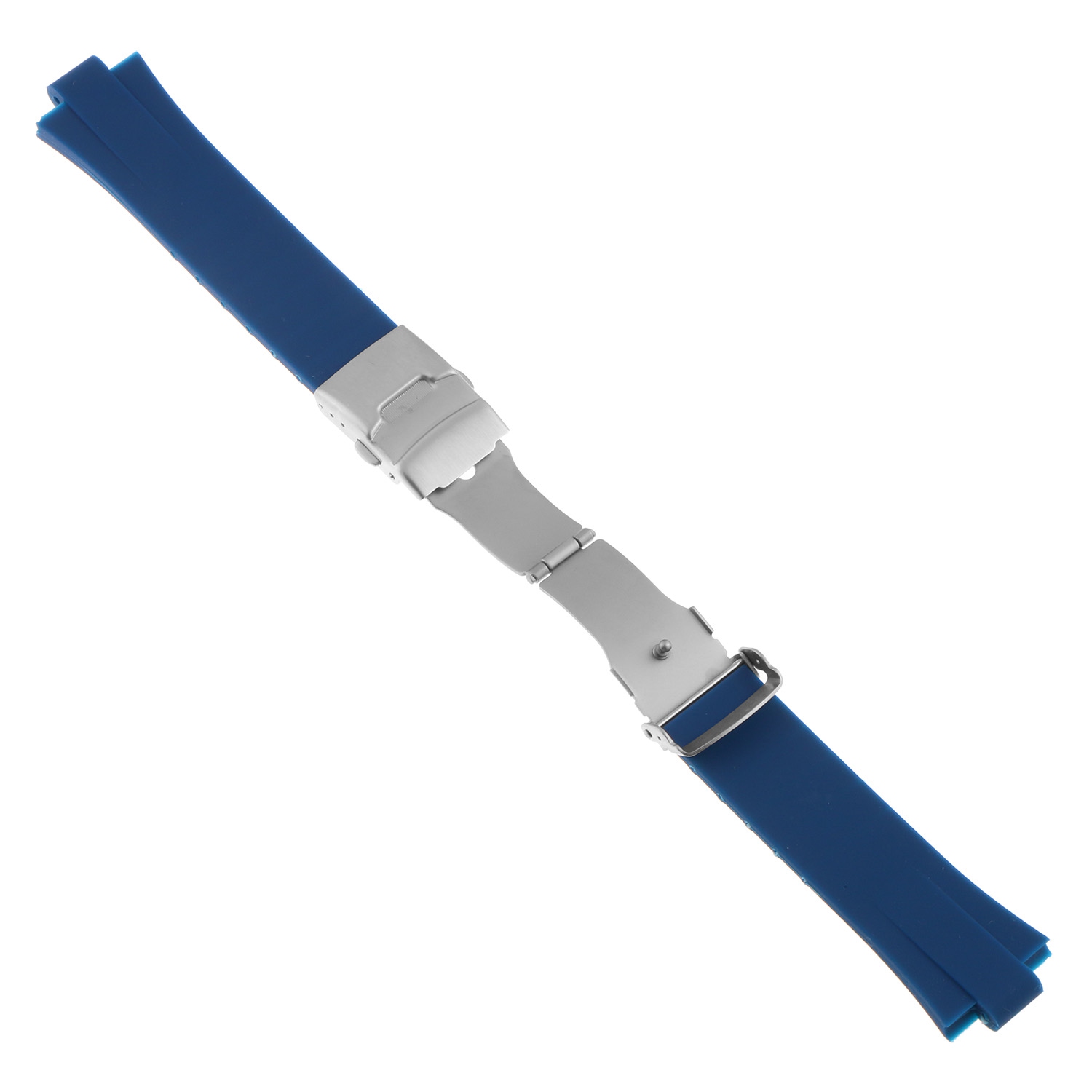 StrapsCo Bracelet de Montre en Caoutchouc de Silicone pour Oris Aquis - Bleu