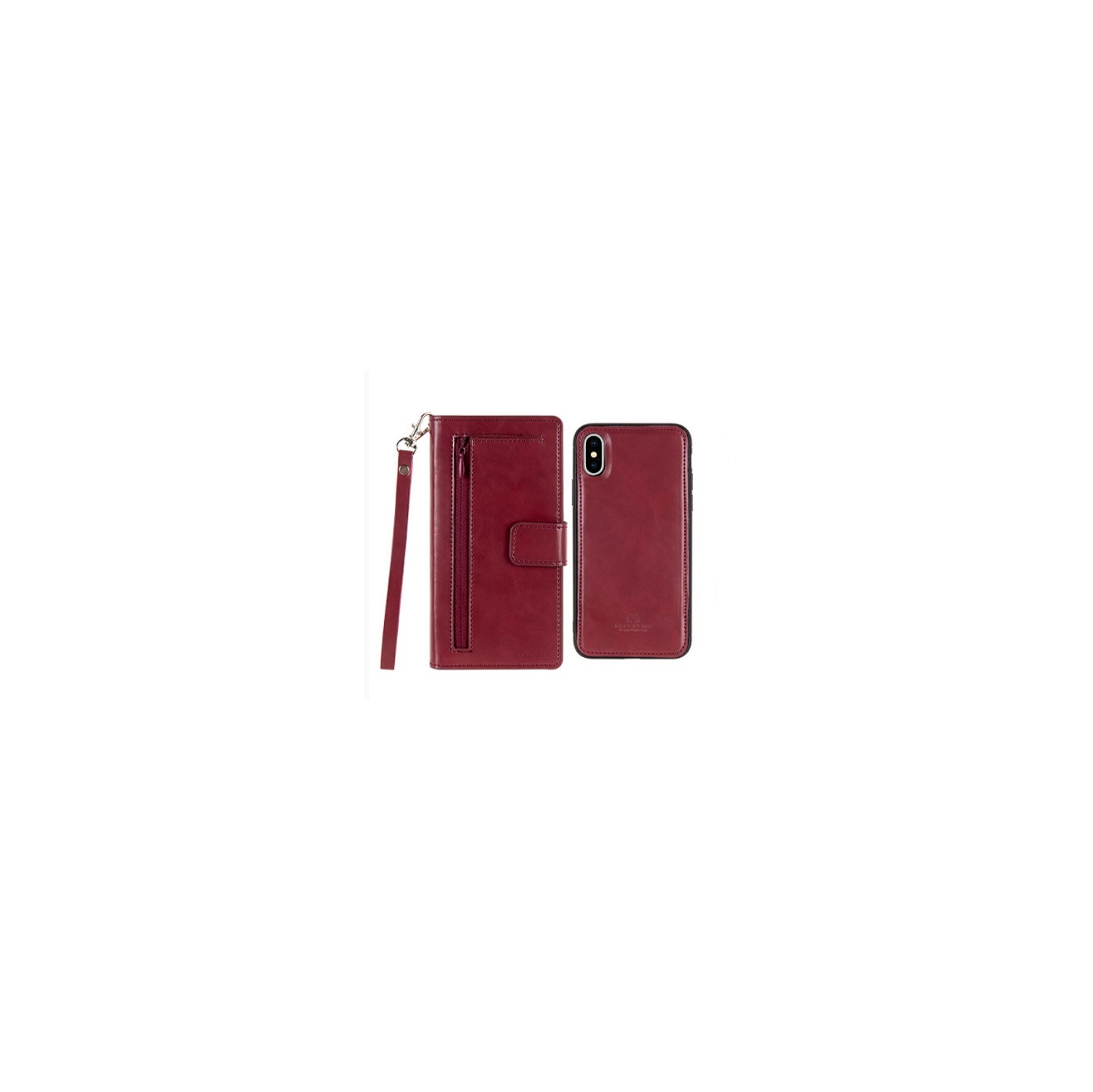 For Iphone X/XS Goospery Detachable Case, Burgundy