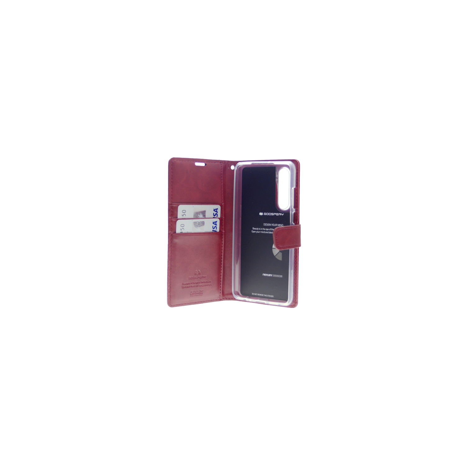 TopSave Goospery Bluemoon Diary For Samsung Galaxy A70, Burgundy