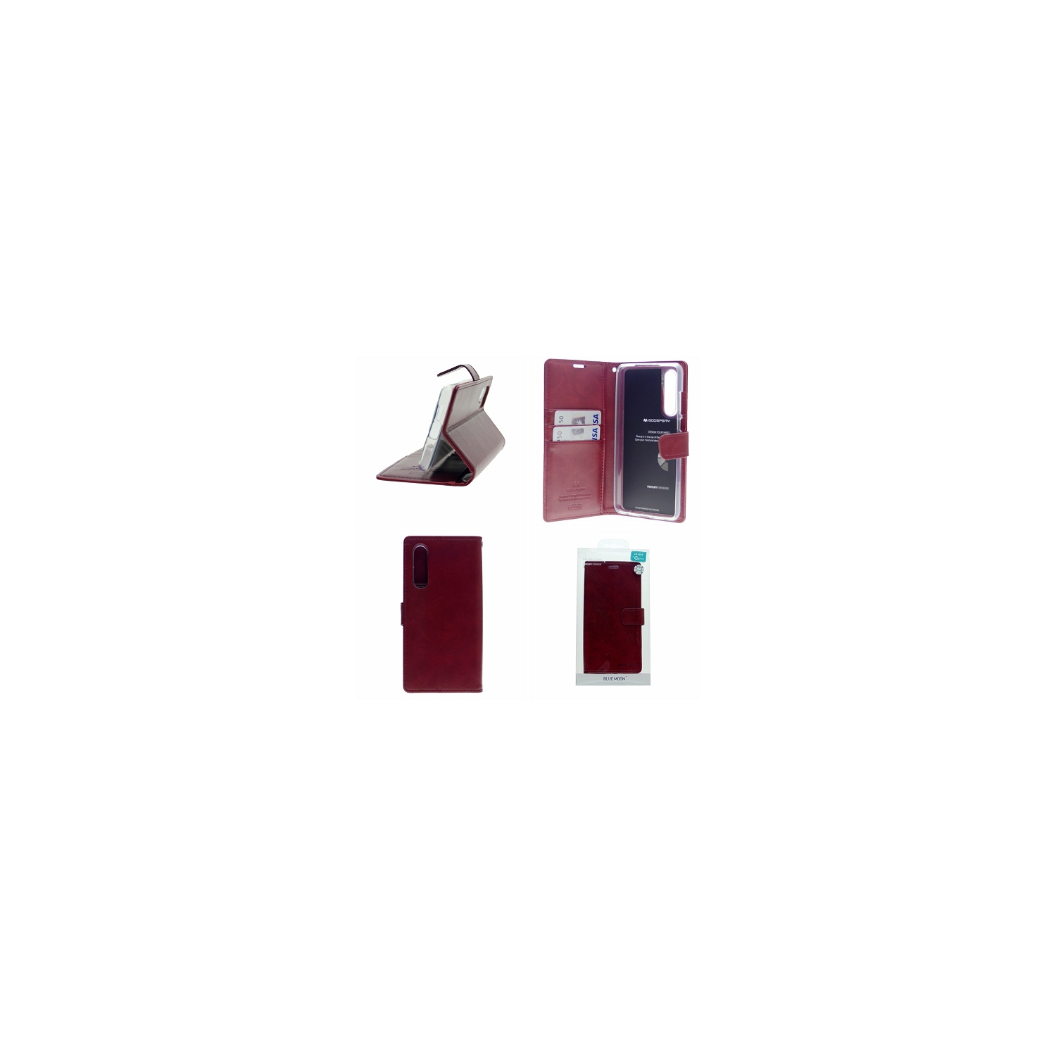 TopSave Goospery Bluemoon Diary For Samsung Galaxy A70, Burgundy