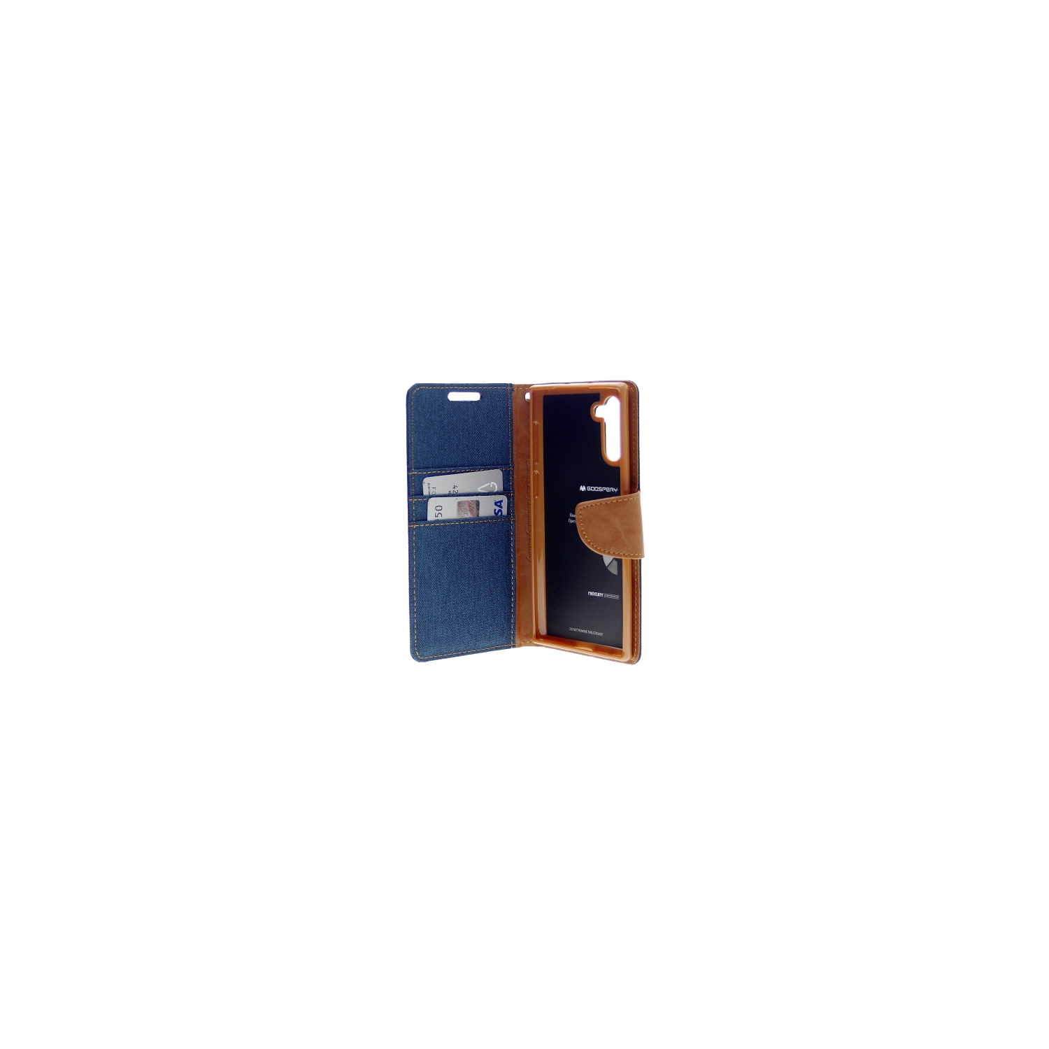 Journal pour toile de Samsung Note 10 Goospery, bleu marine