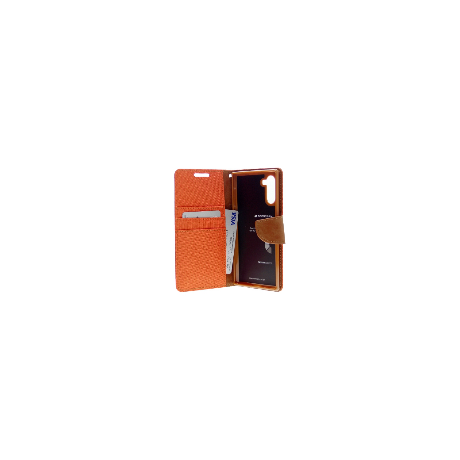 Journal intime pour toile de Samsung Note 10 Goospery, orange