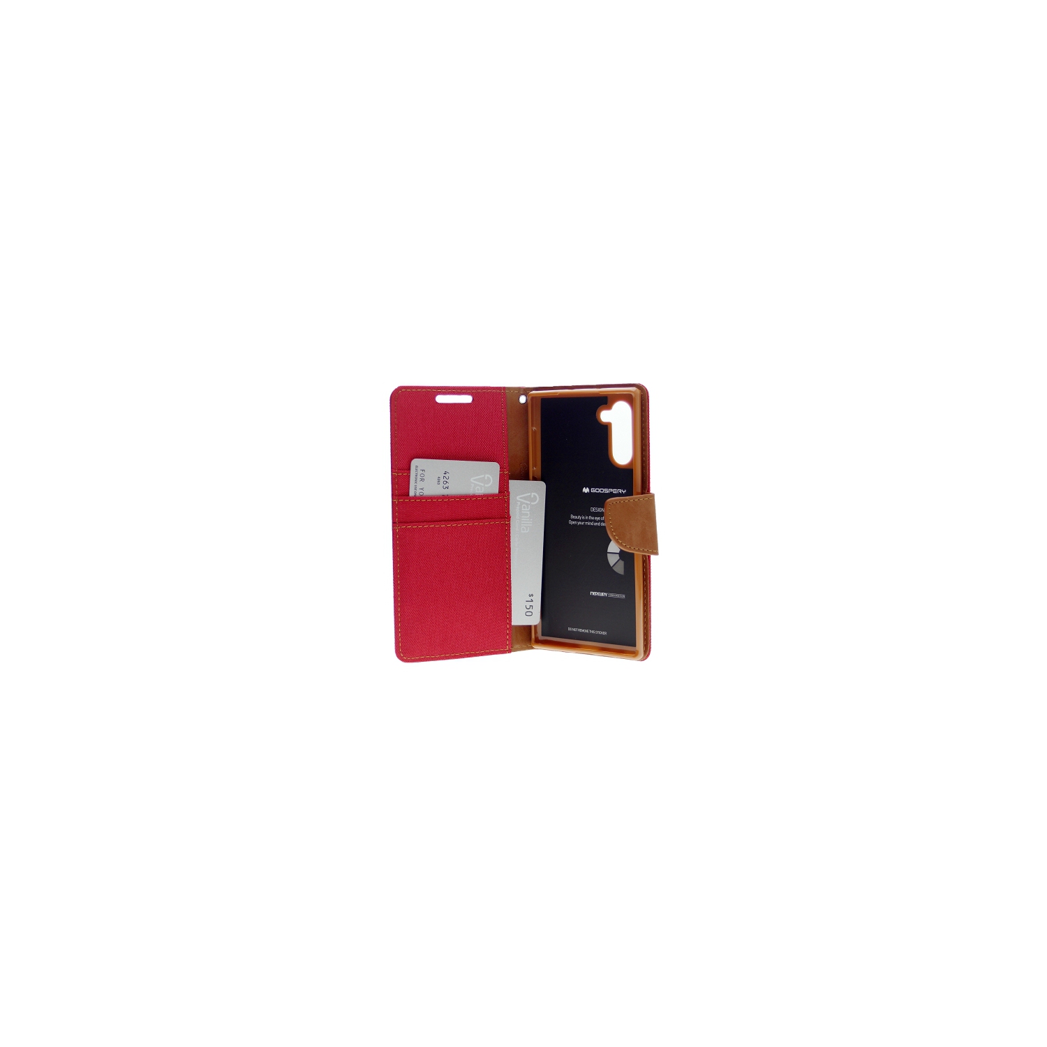 Journal pour toile de Samsung Note 10 Goospery, rouge