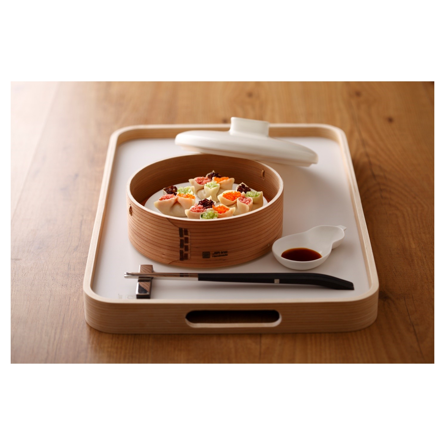 JIA Inc. Grand panier à vapeur, 24cm, Bois de cèdre