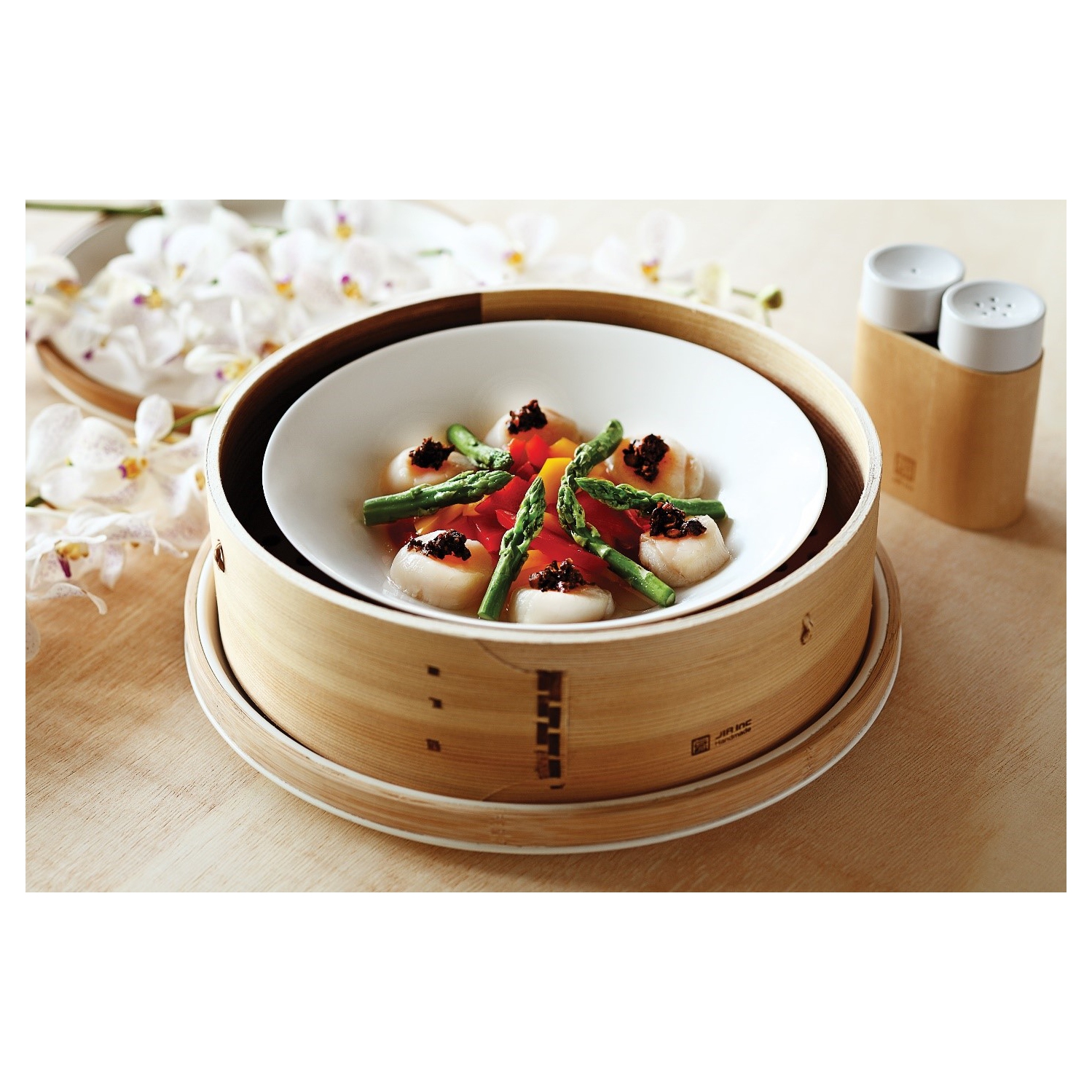 JIA Inc. Grand panier à vapeur, 24cm, Bois de cèdre