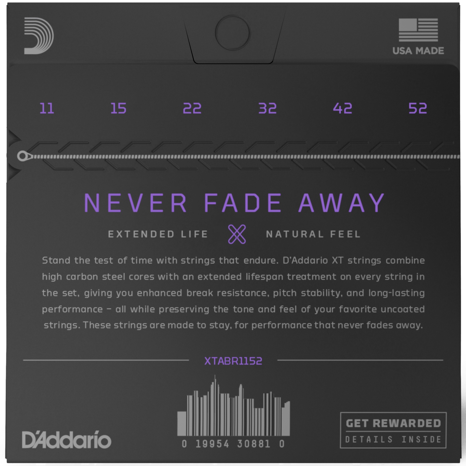 D'Addario XT 80/20 Bronze Acoustic Guitar Strings - Light 11-52