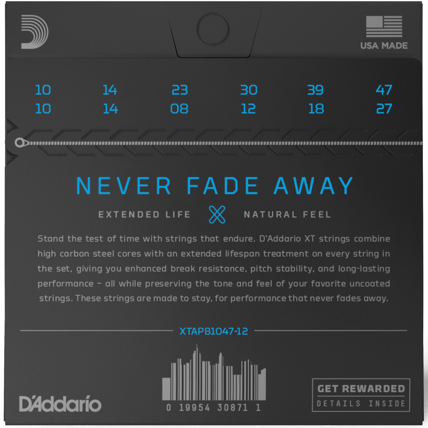 D'Addario XT Phosphor Bronze Acoustic Guitar 12 Strings - Light