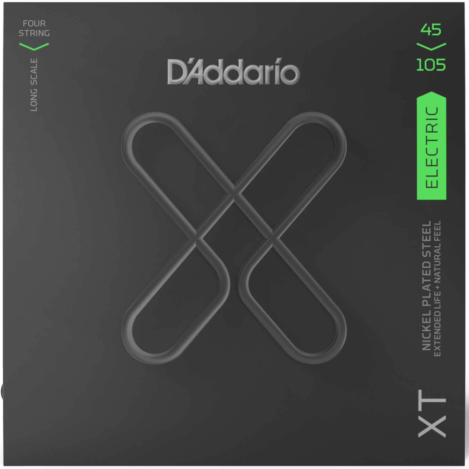 Cordes de guitare basse nickelées XT d'Addario - 45-105 longues