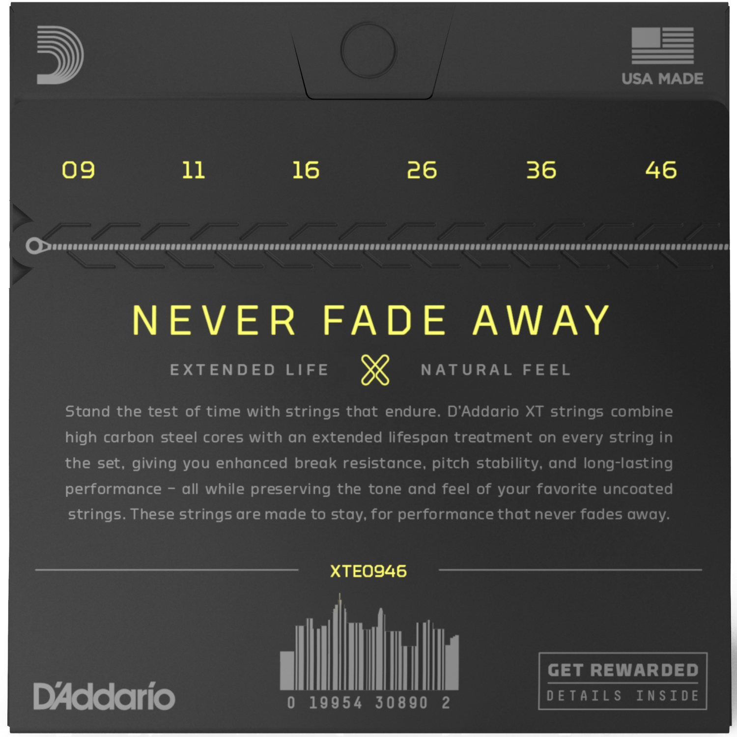 D'Addario XT Nickel Plated Electric Guitar Strings - 09-46