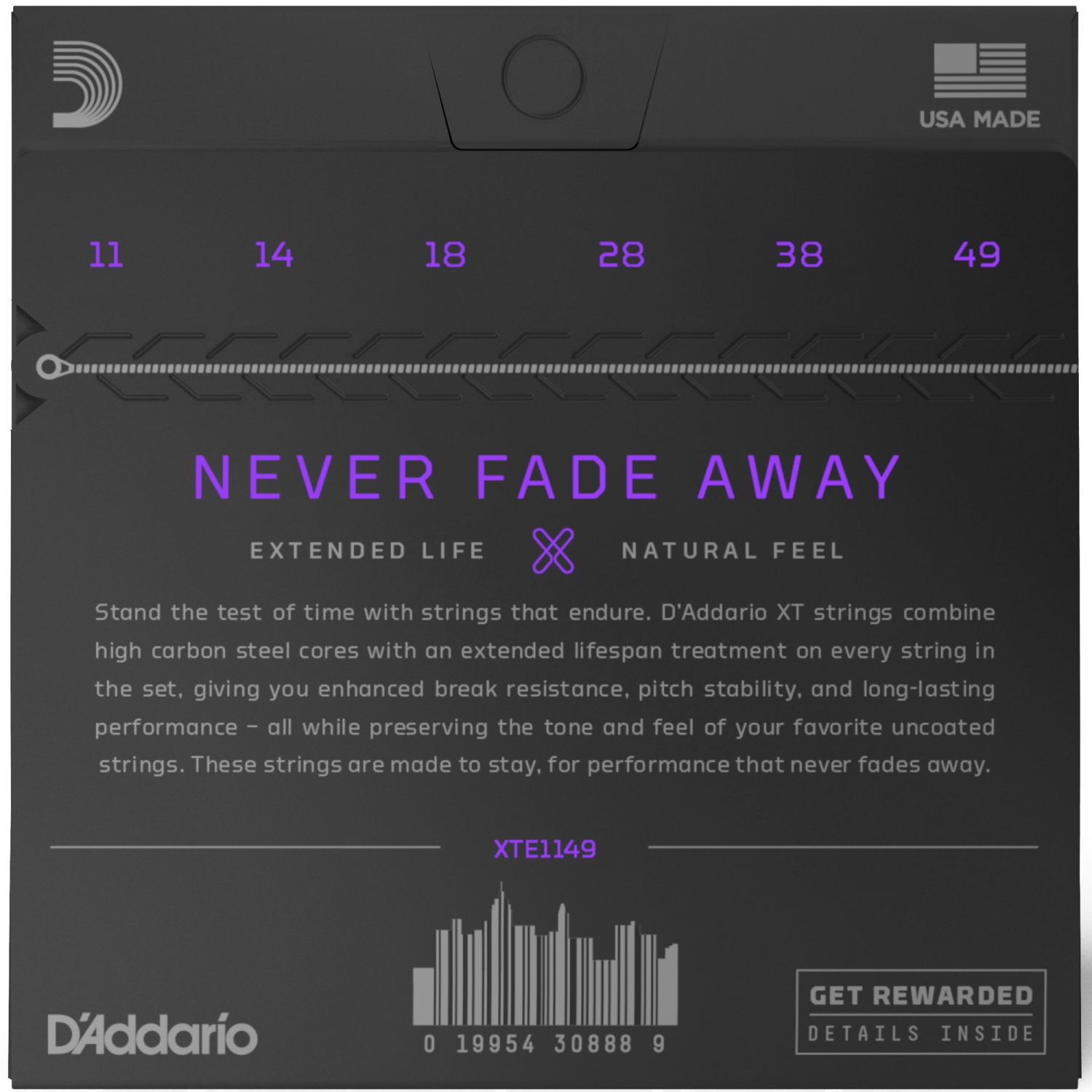 D'Addario XT Nickel Plated Electric Guitar Strings - Medium