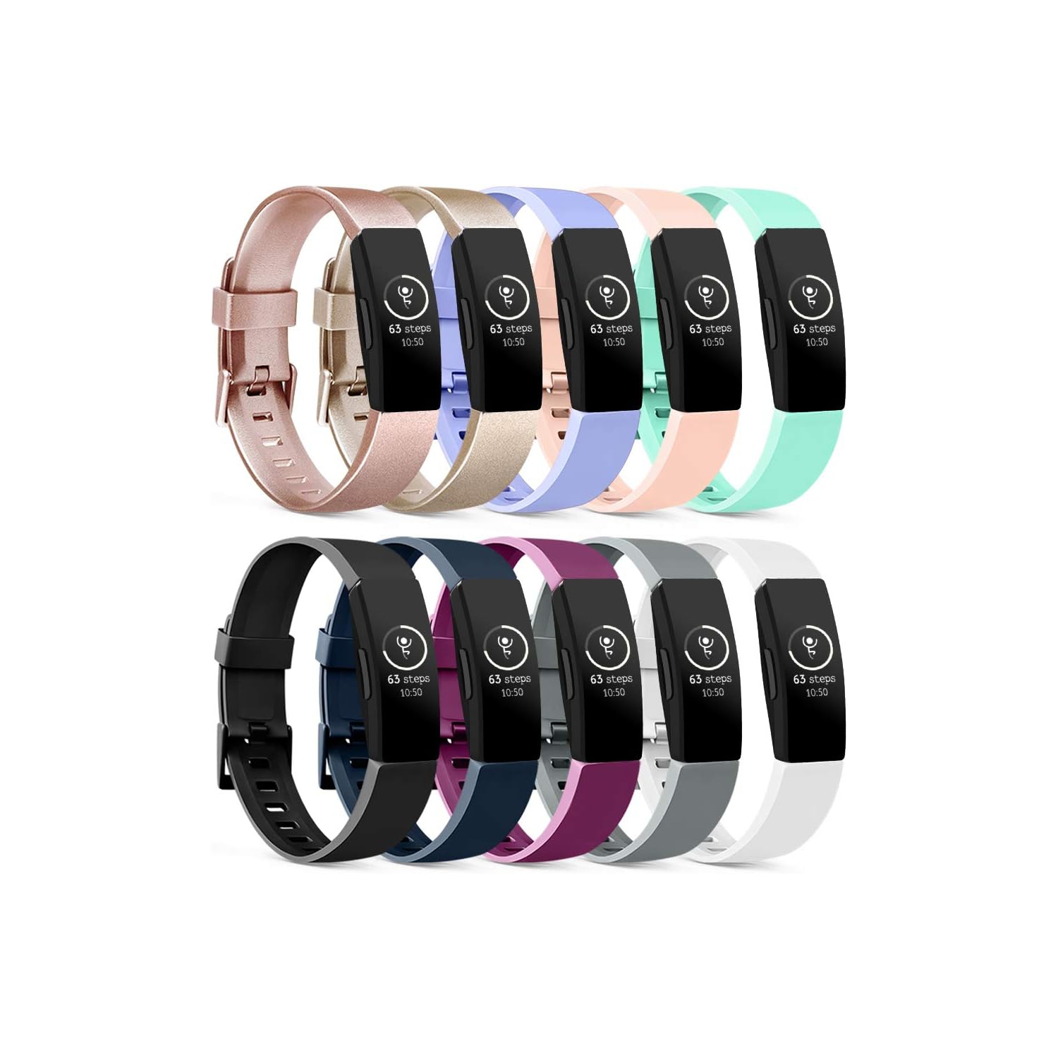 Fitbit Inspire & Inspire HR Band, Soft Waterproof Sport Watch Strap Replacement Wristband (SMALL)