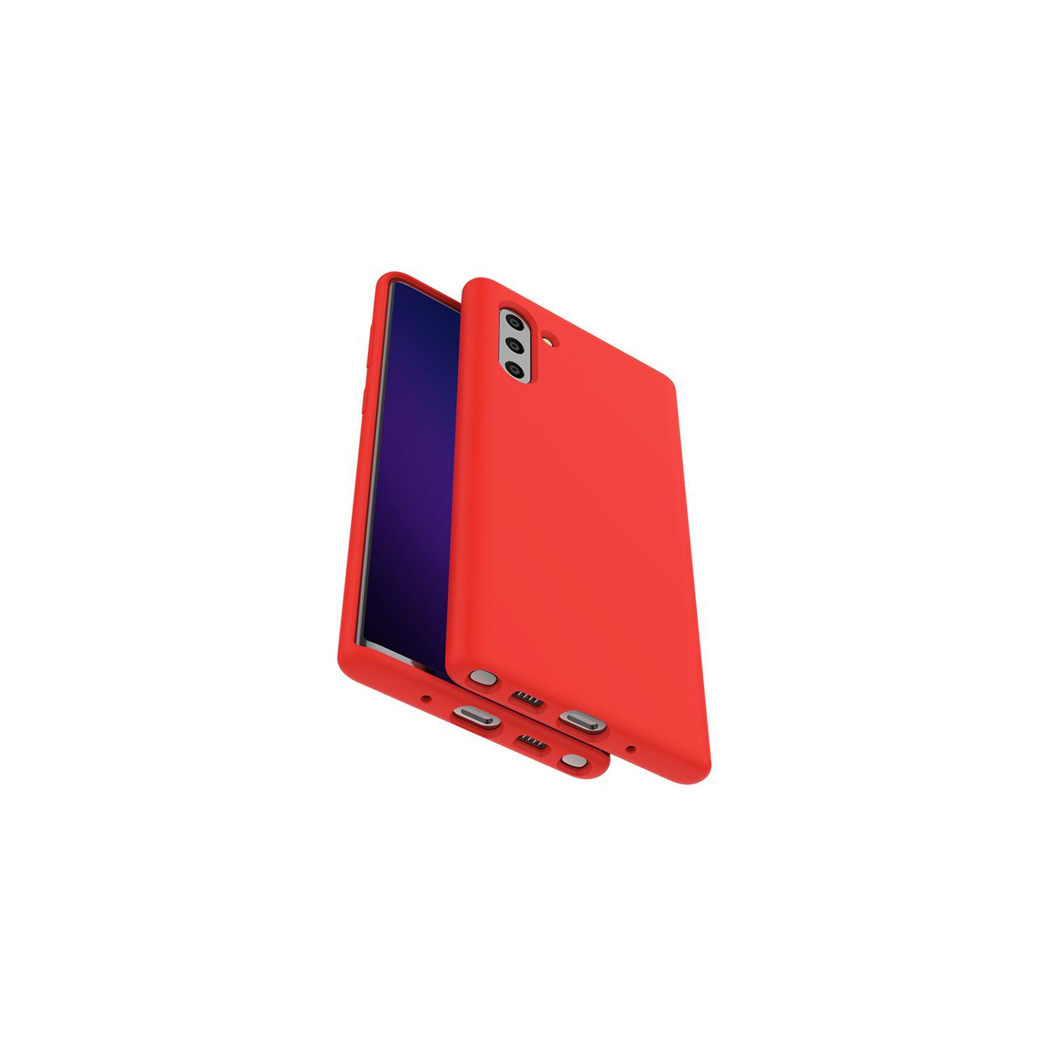 Étui souple rouge mat de PANDACO pour Galaxy Note 10 de Samsung